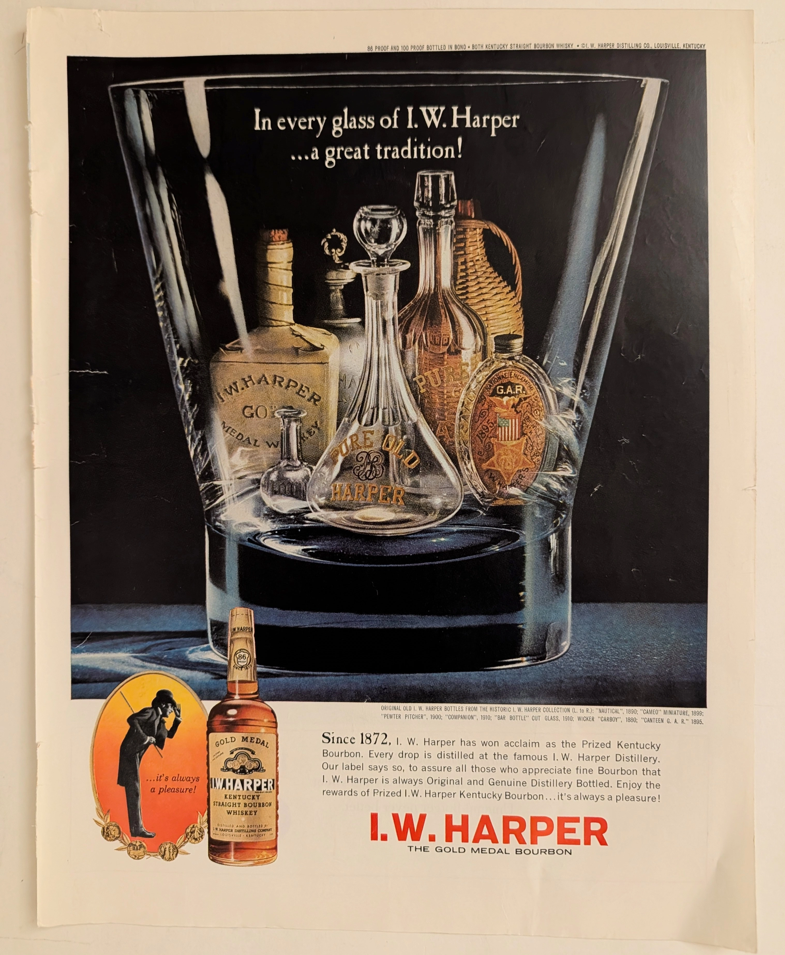 1960s I.W. Harper "A Great Tradition" Kentucky Bourbon Vintage Advertisement (1960) — Class B vintage Lifestyle & Vice