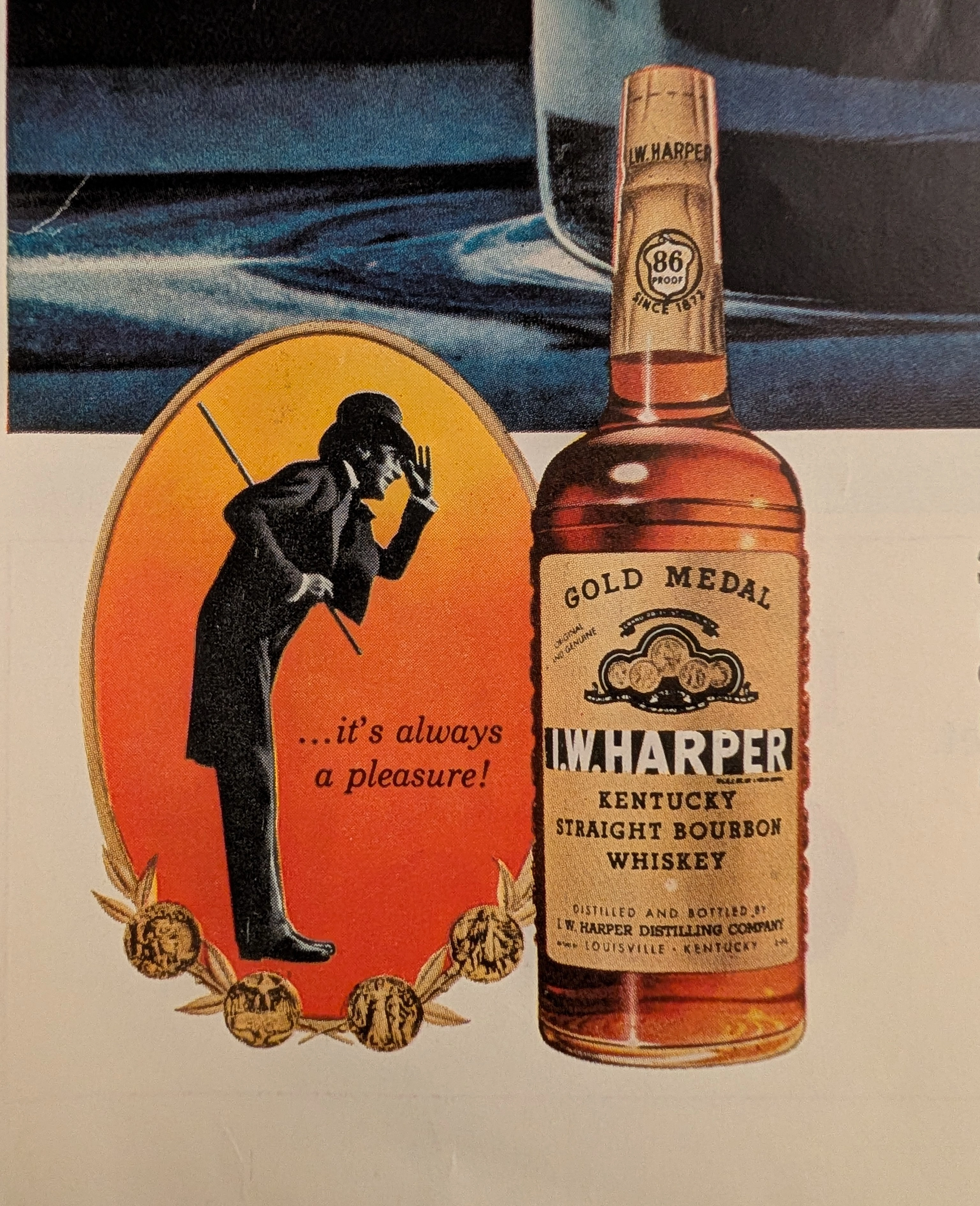 1960s I.W. Harper "A Great Tradition" Kentucky Bourbon Vintage Advertisement — Thumbnail 2