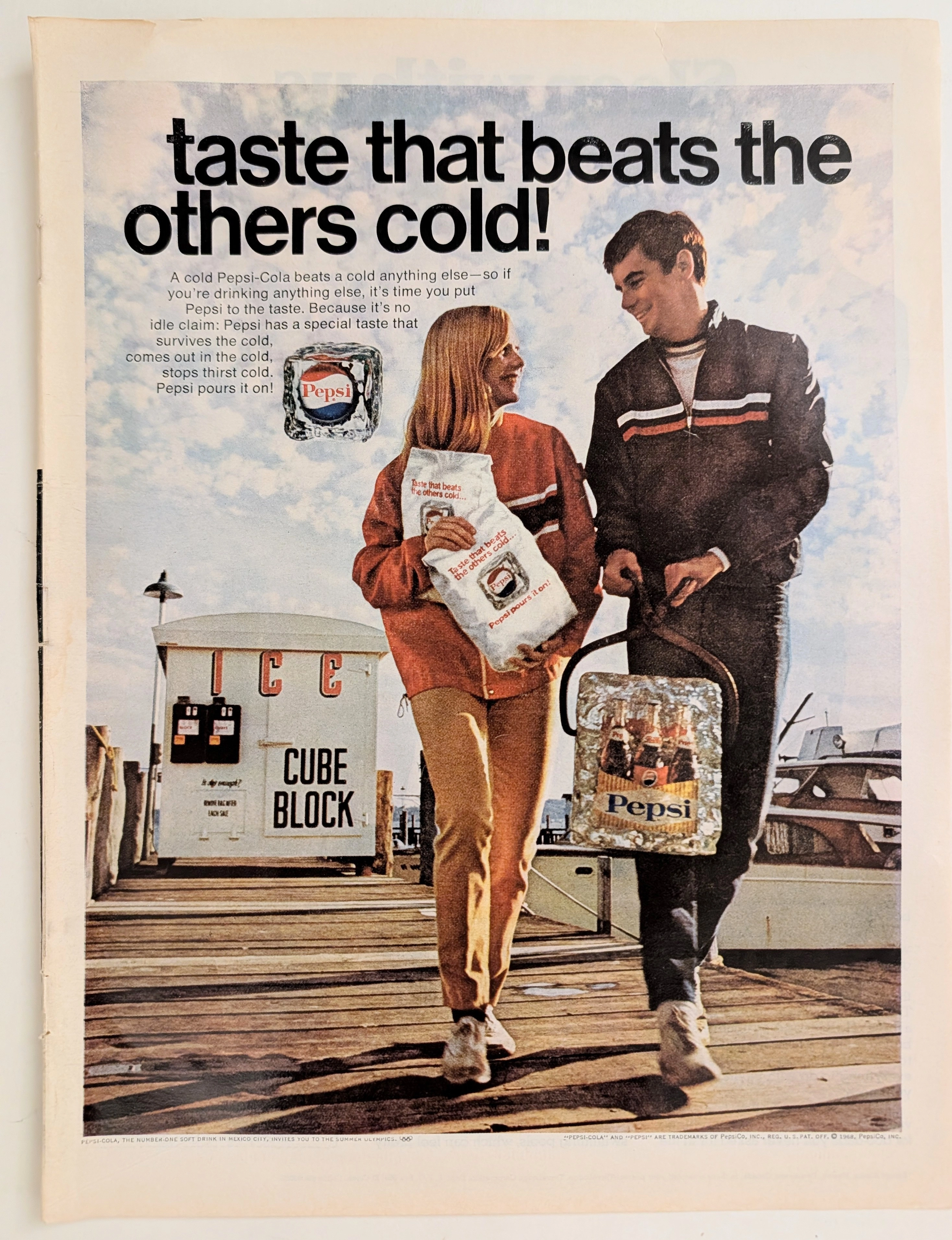 1968 Pepsi-Cola Mexico City Olympics Vintage Advertisement (1968) — Class A vintage Lifestyle & Vice