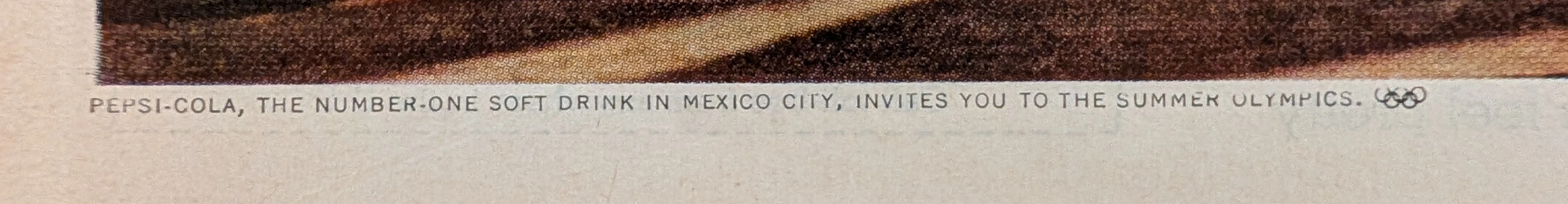 1968 Pepsi-Cola Mexico City Olympics Vintage Advertisement — Thumbnail 5