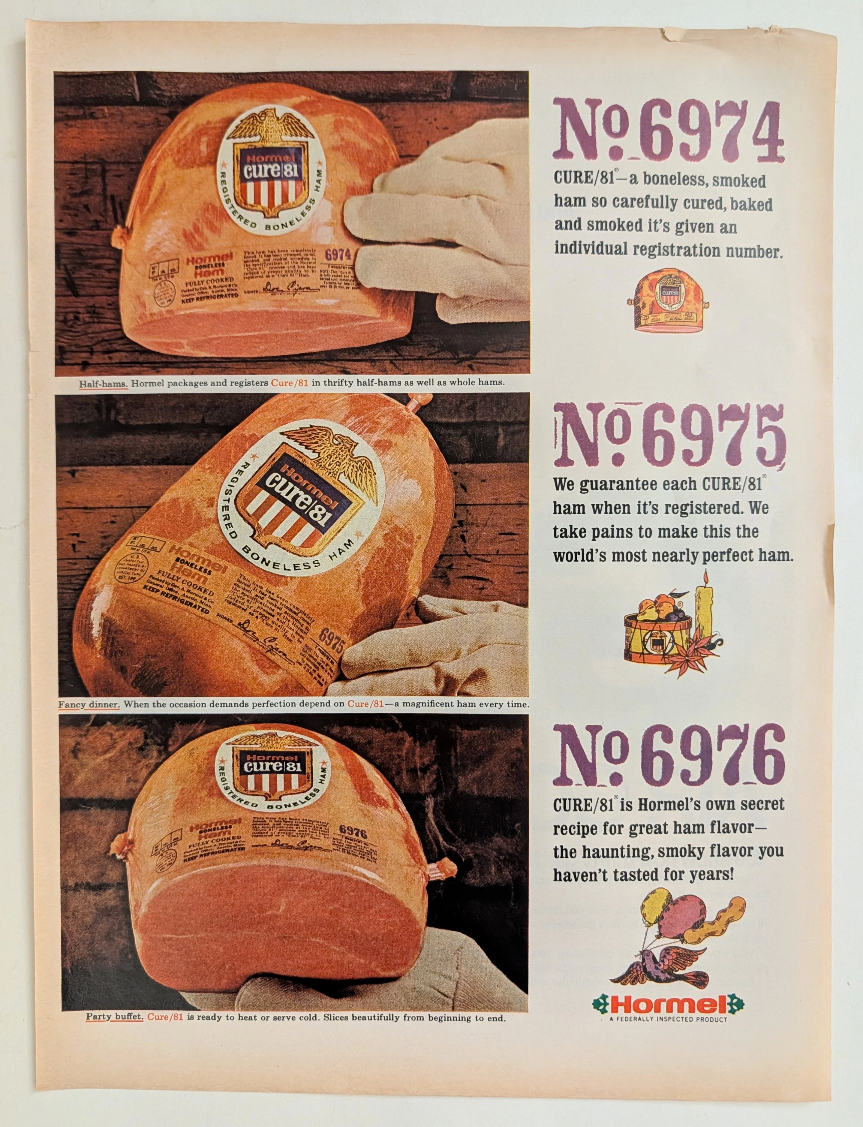 1960s Hormel Cure 81 Registered Ham Vintage Advertisement (1963) — Class B vintage Lifestyle & Vice