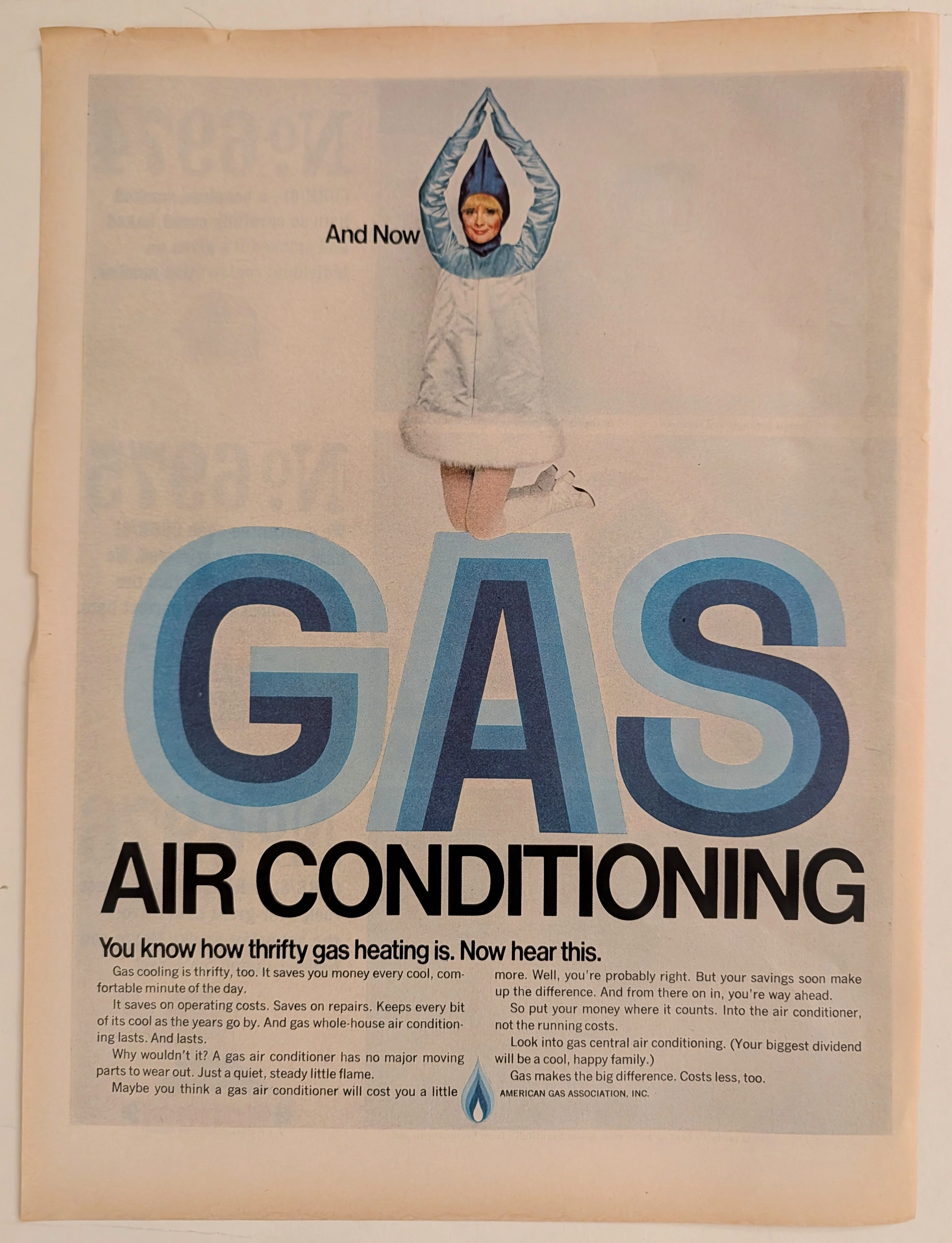 1970 American Gas Association Air Conditioning Vintage Advertisement (1970) — Class B vintage Lifestyle & Vice