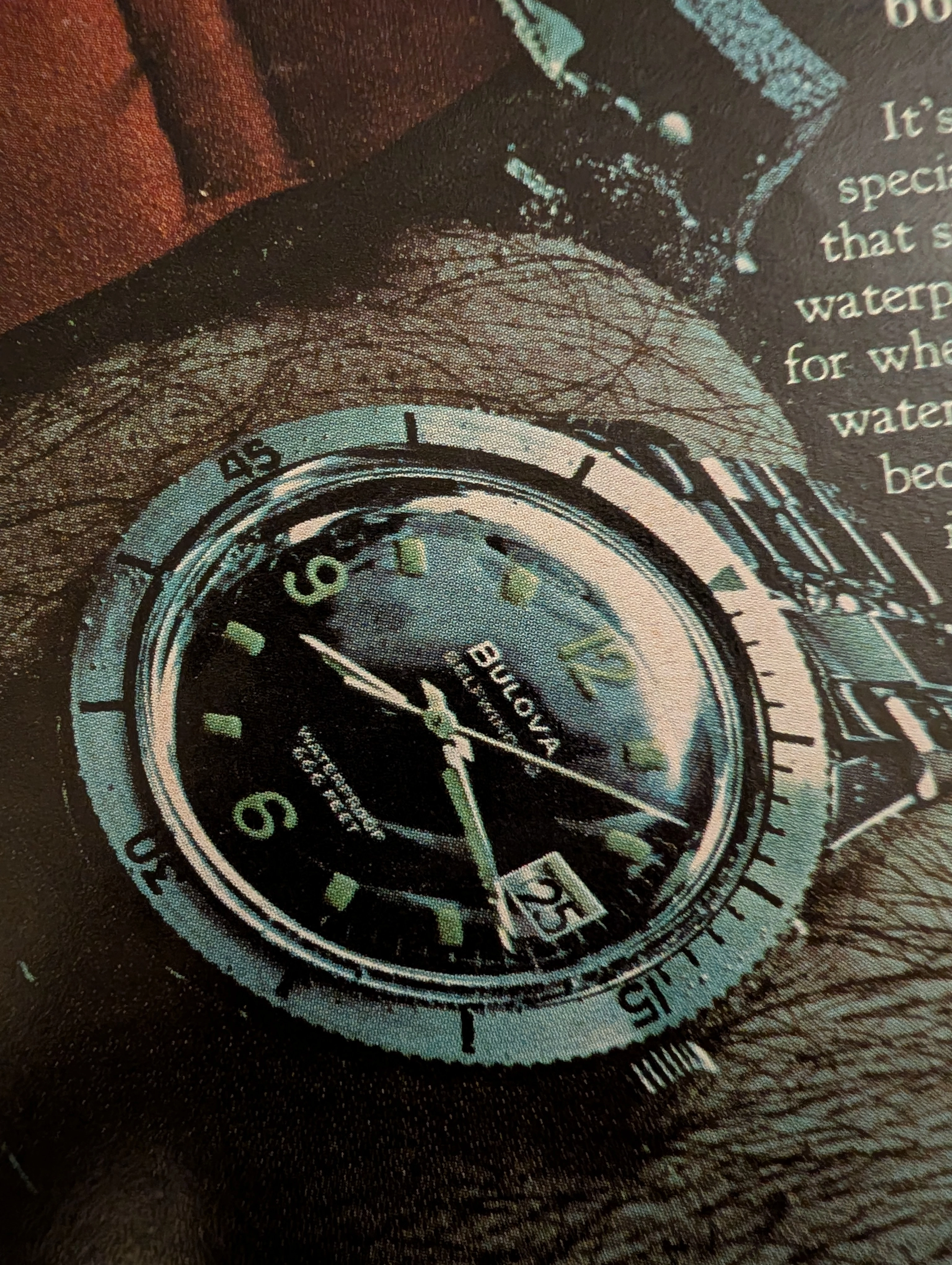 1966 Bulova Snorkel Vintage Advertisement — Thumbnail 2