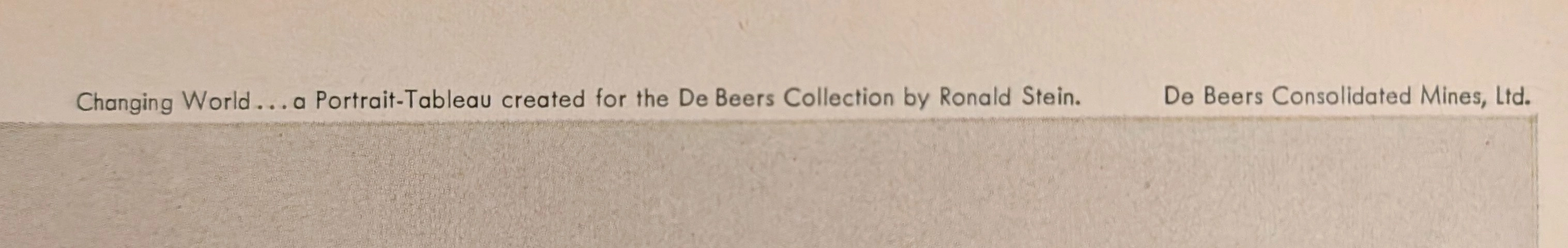 1968 De Beers "Changing World" Portrait-Tableau Vintage Advertisement — Thumbnail 3