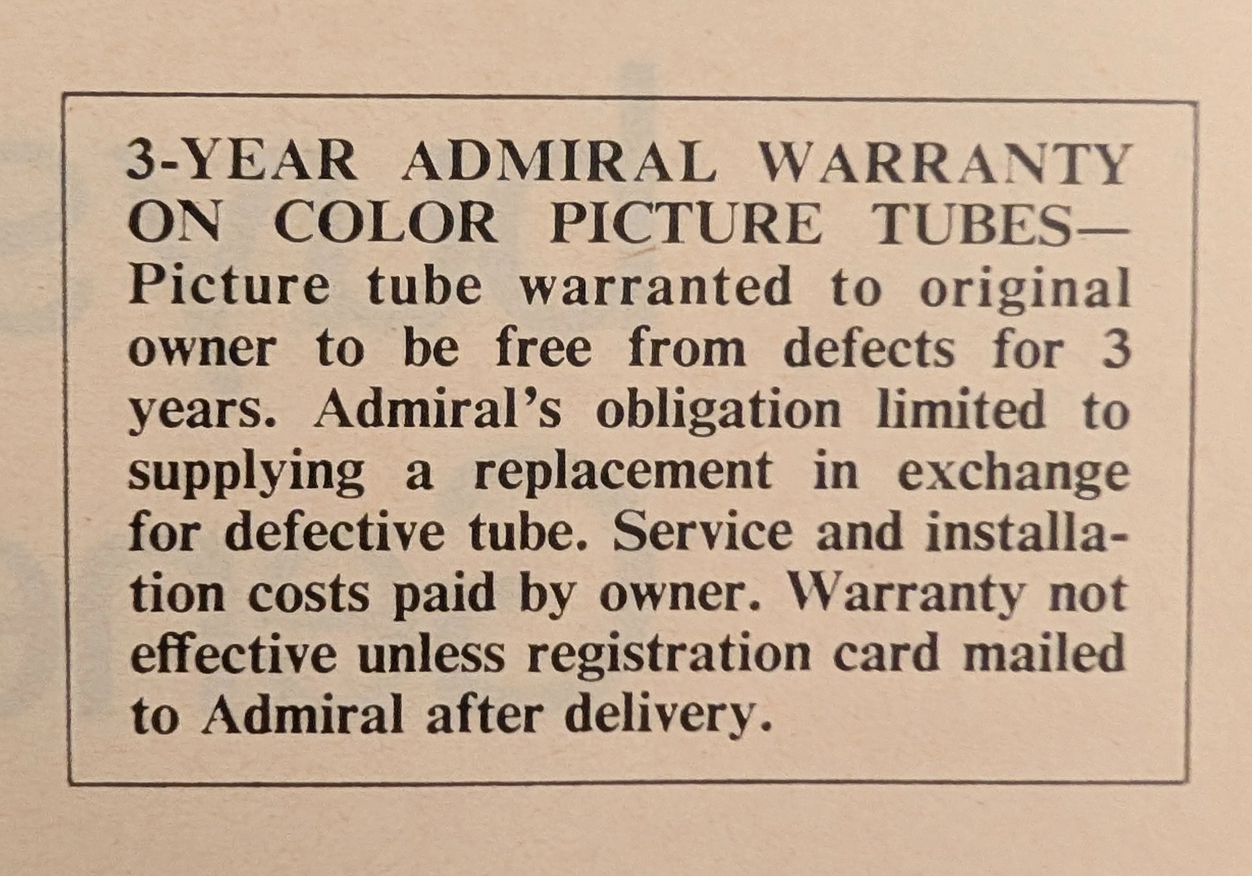 1970 Admiral Playmate 14" Color Portable TV Vintage Advertisement — Thumbnail 5
