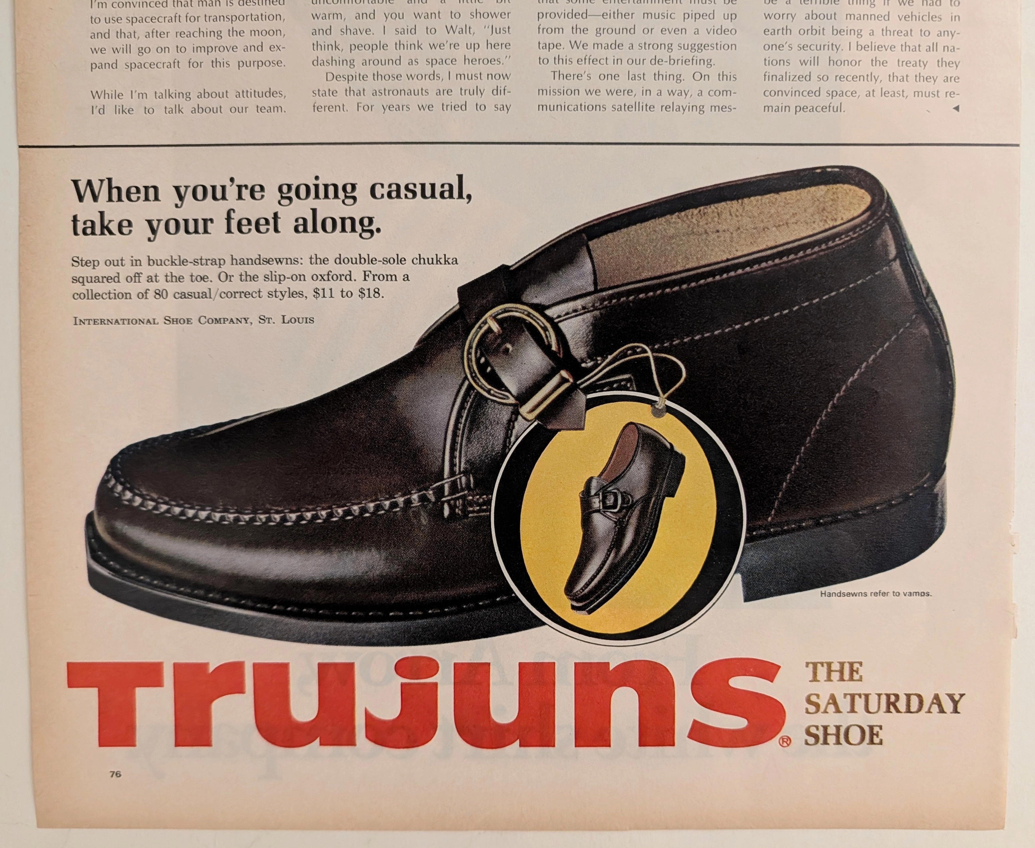 โฆษณาวินเทจ รองเท้า Trujuns ยุค 1960