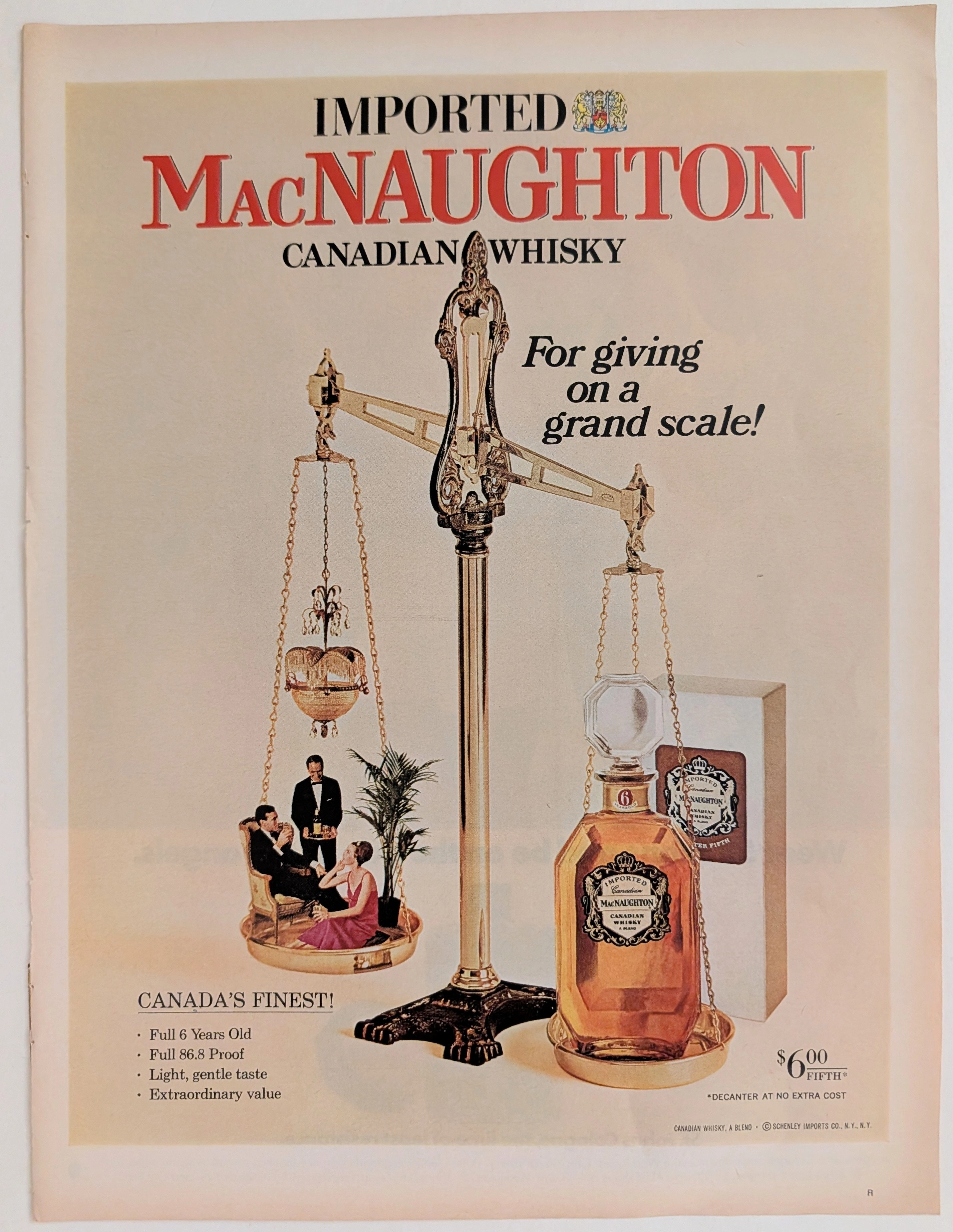 Publicité Vintage Whisky Canadien MacNaughton Années 1960 vintage advertisement — curator suggestion Publicité Vintage Whisky Canadien MacNaughton Années 1960 vintage advertisement — curator suggestion