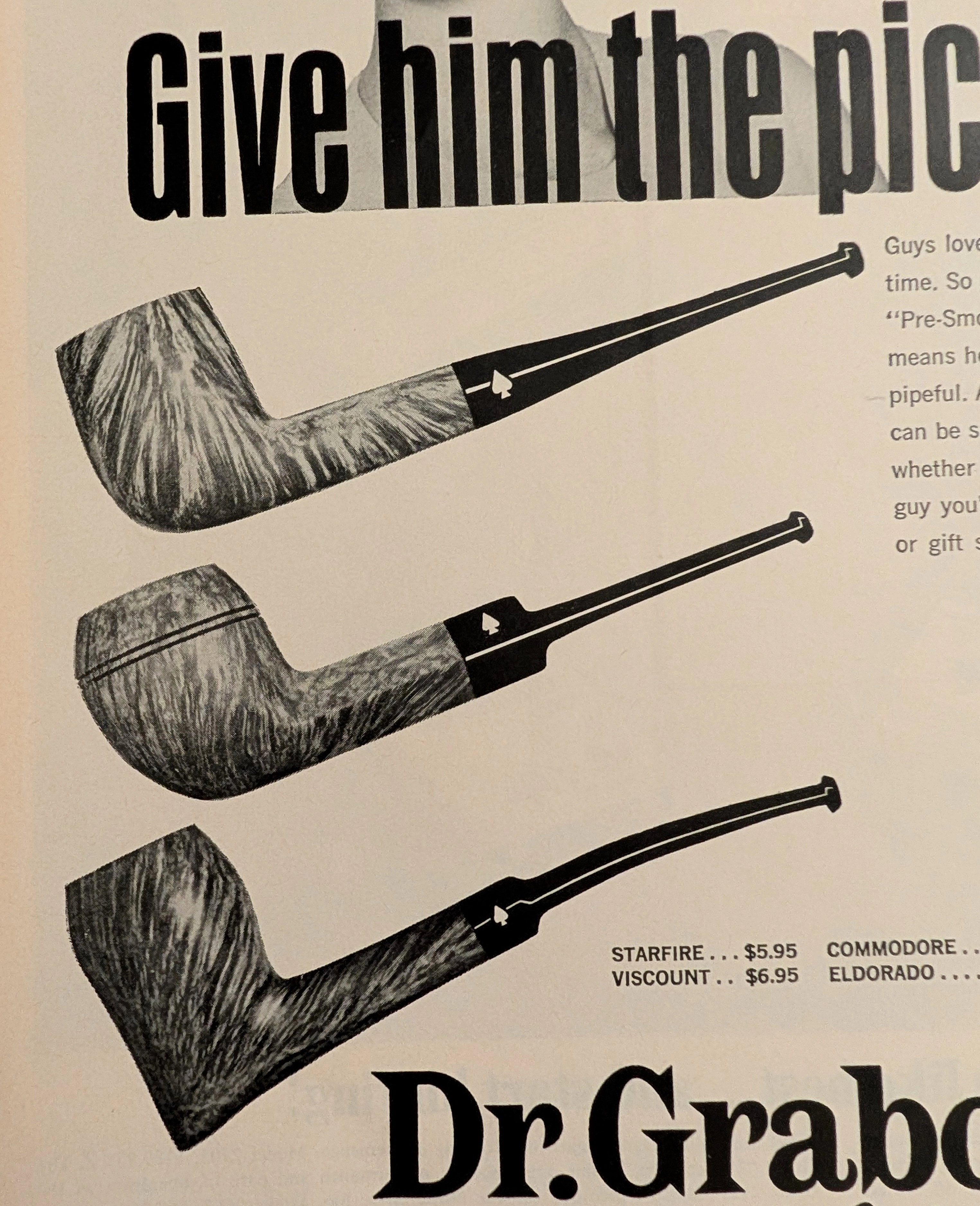 1960년대 닥터 그라보(Dr. Grabow) 파이프 빈티지 광고 — 썸네일 2
