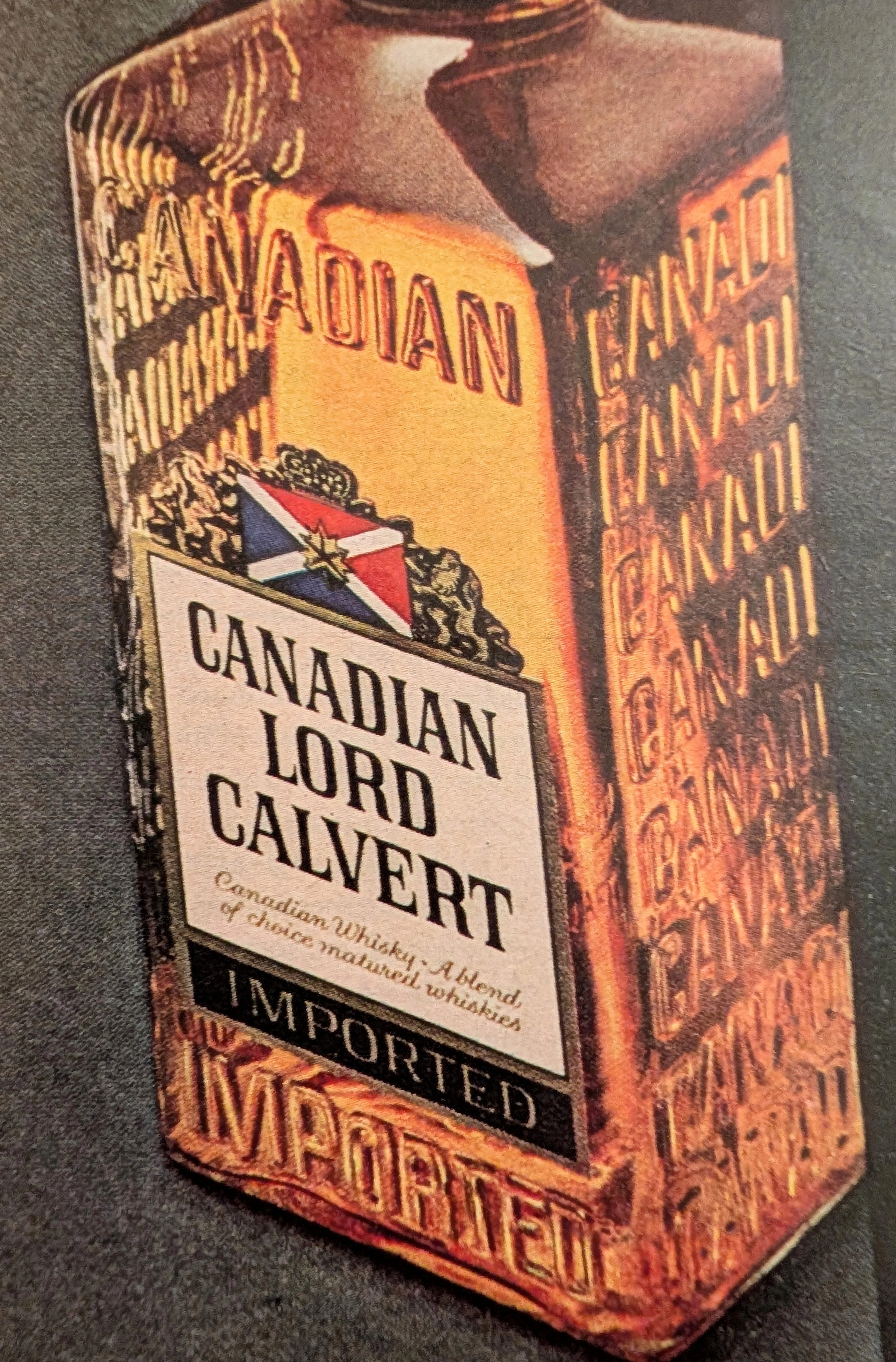 1970s Canadian Lord Calvert Whisky "Merry Christmas" Vintage Advertisement — Thumbnail 3