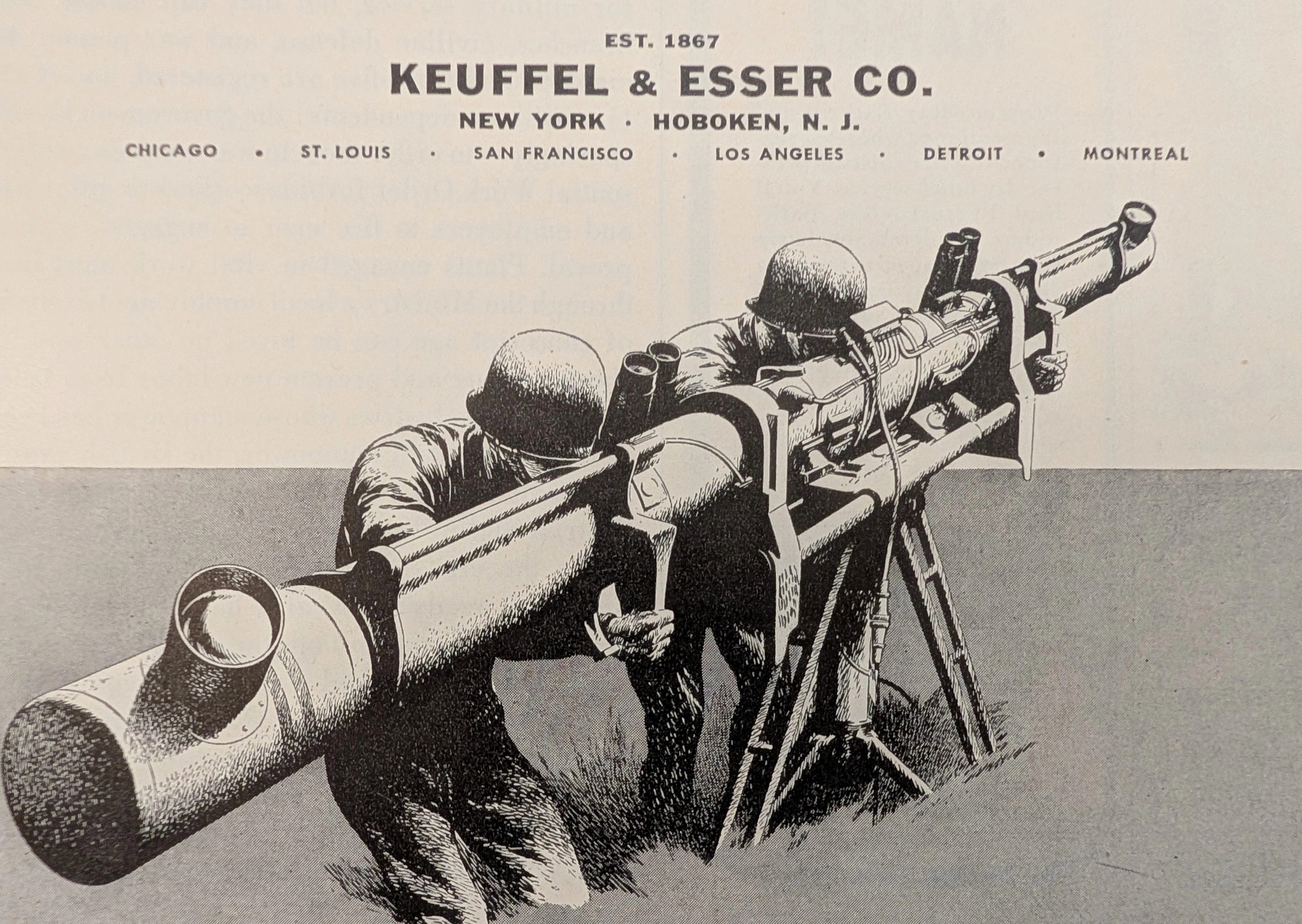 타임 트래블러의 조서 : 큐펠 앤 에서 (Keuffel & Esser) - 전쟁의 기하학 — The Record Institute Journal