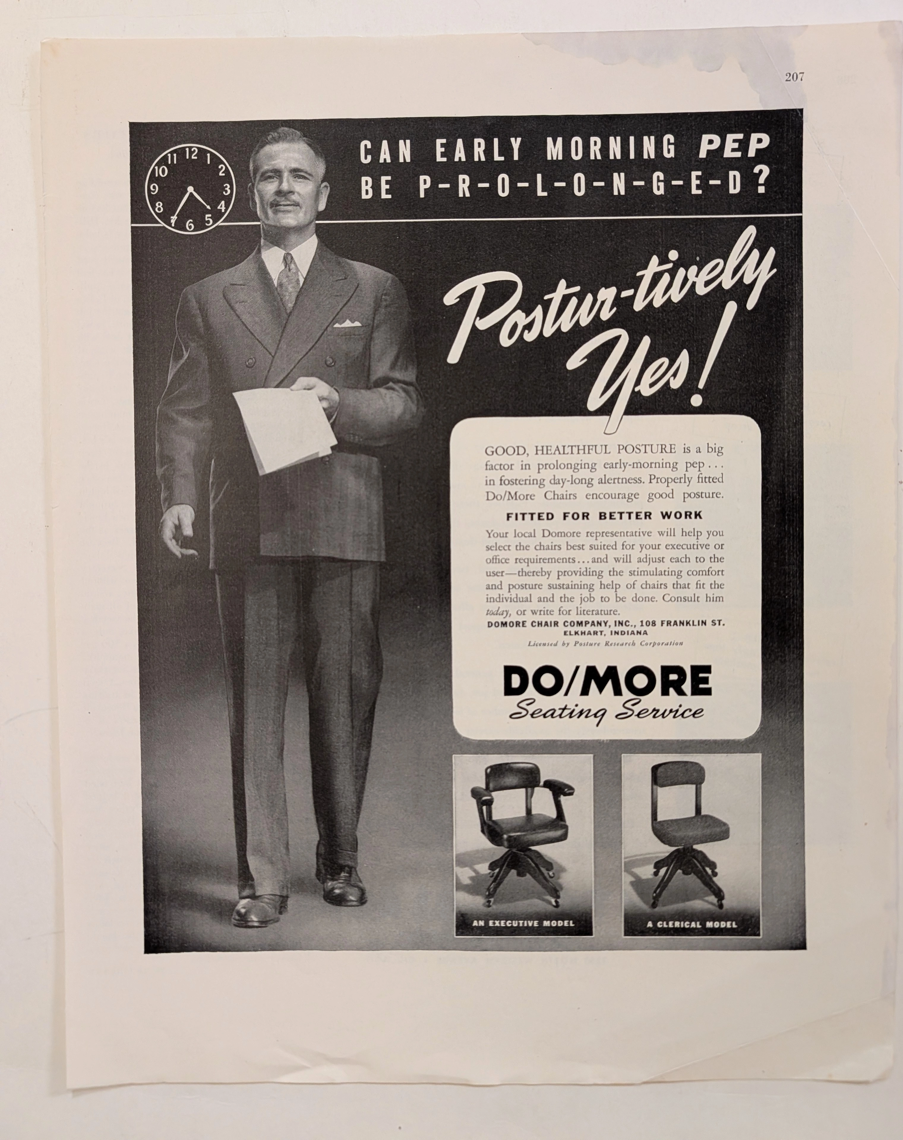 1940s Do/More Seating Service Ergonomic Chair Vintage Advertisement (1940) — Class A vintage Lifestyle & Vice 1940s Do/More Seating Service Ergonomic Chair Vintage Advertisement (1940) — Class A vintage Lifestyle & Vice
