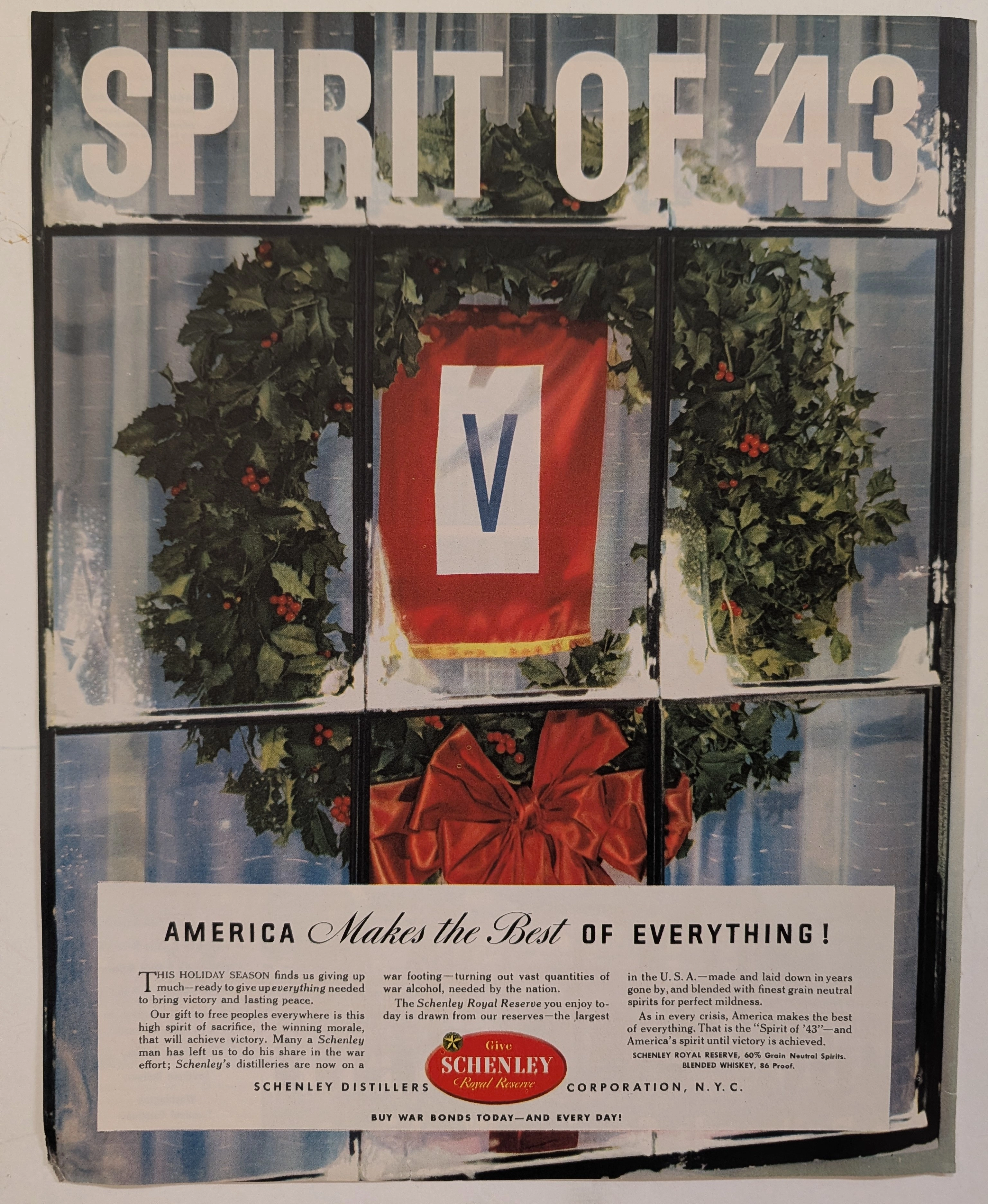 The Time Traveller's Dossier : Schenley '43 - The Distiller's War — The Record Institute Journal