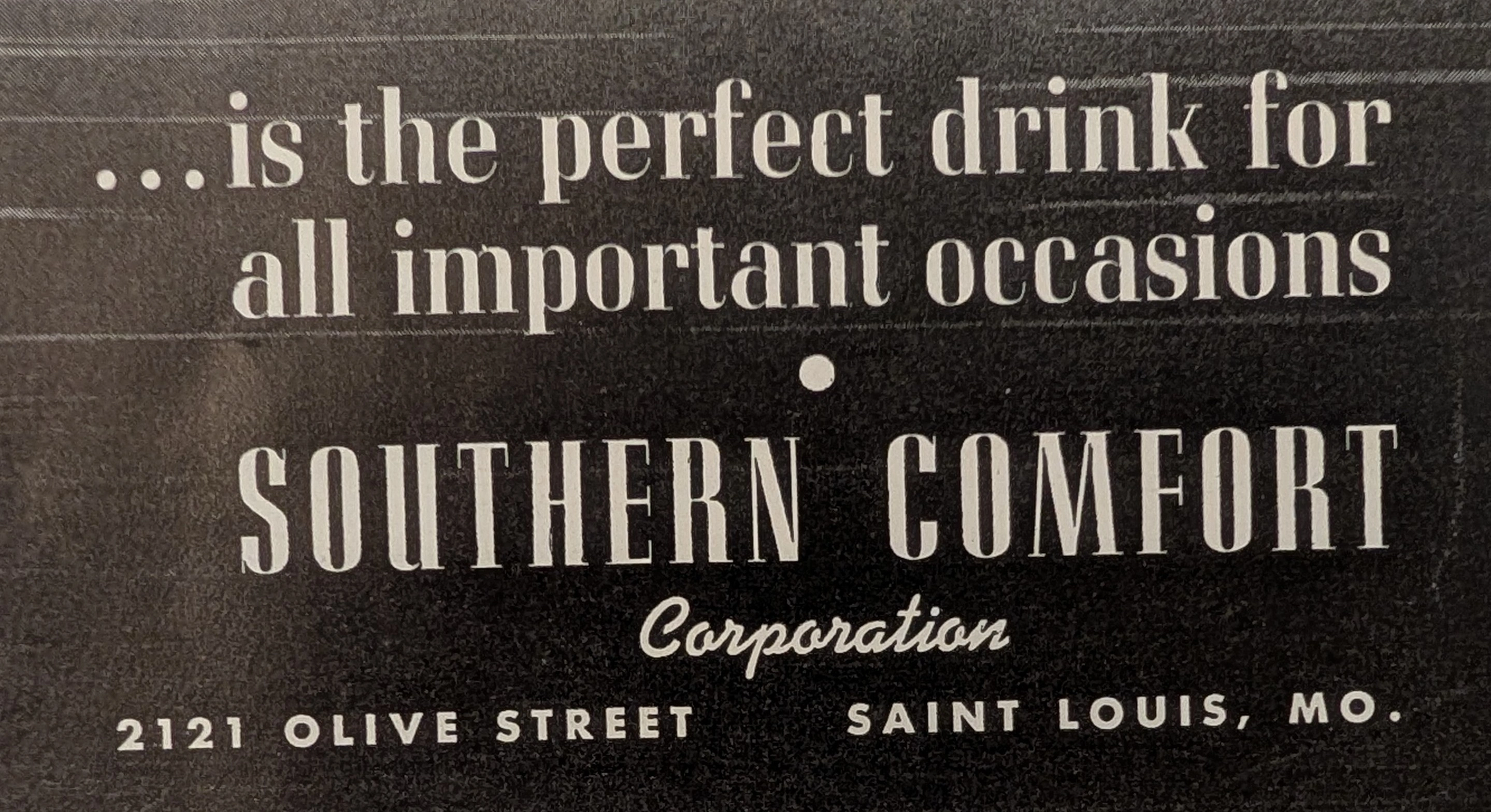 1950s Southern Comfort 100 Proof Liqueur Vintage Advertisement — Thumbnail 3