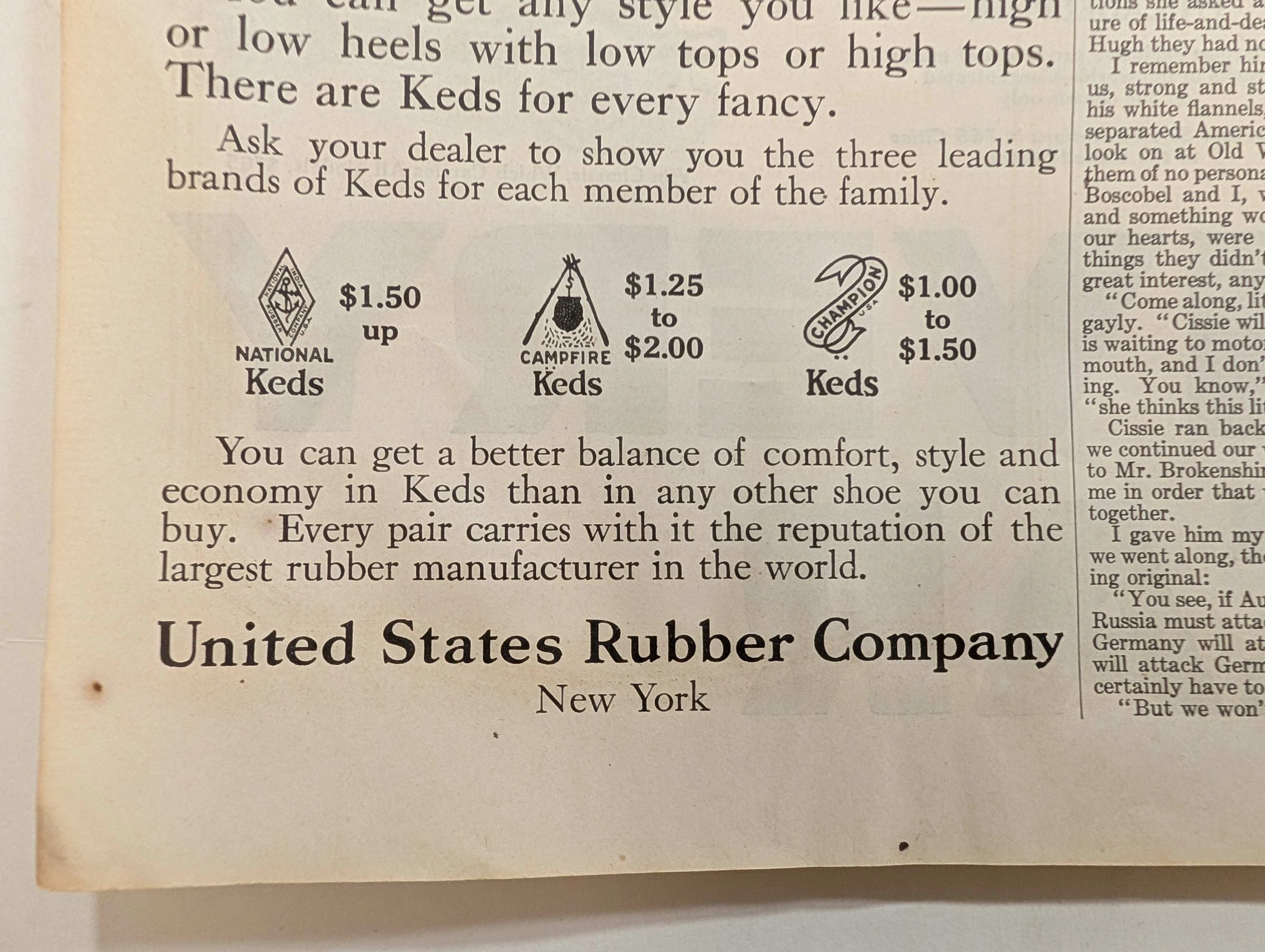 1917 Keds Canvas Footwear Vintage Advertisement — Thumbnail 5