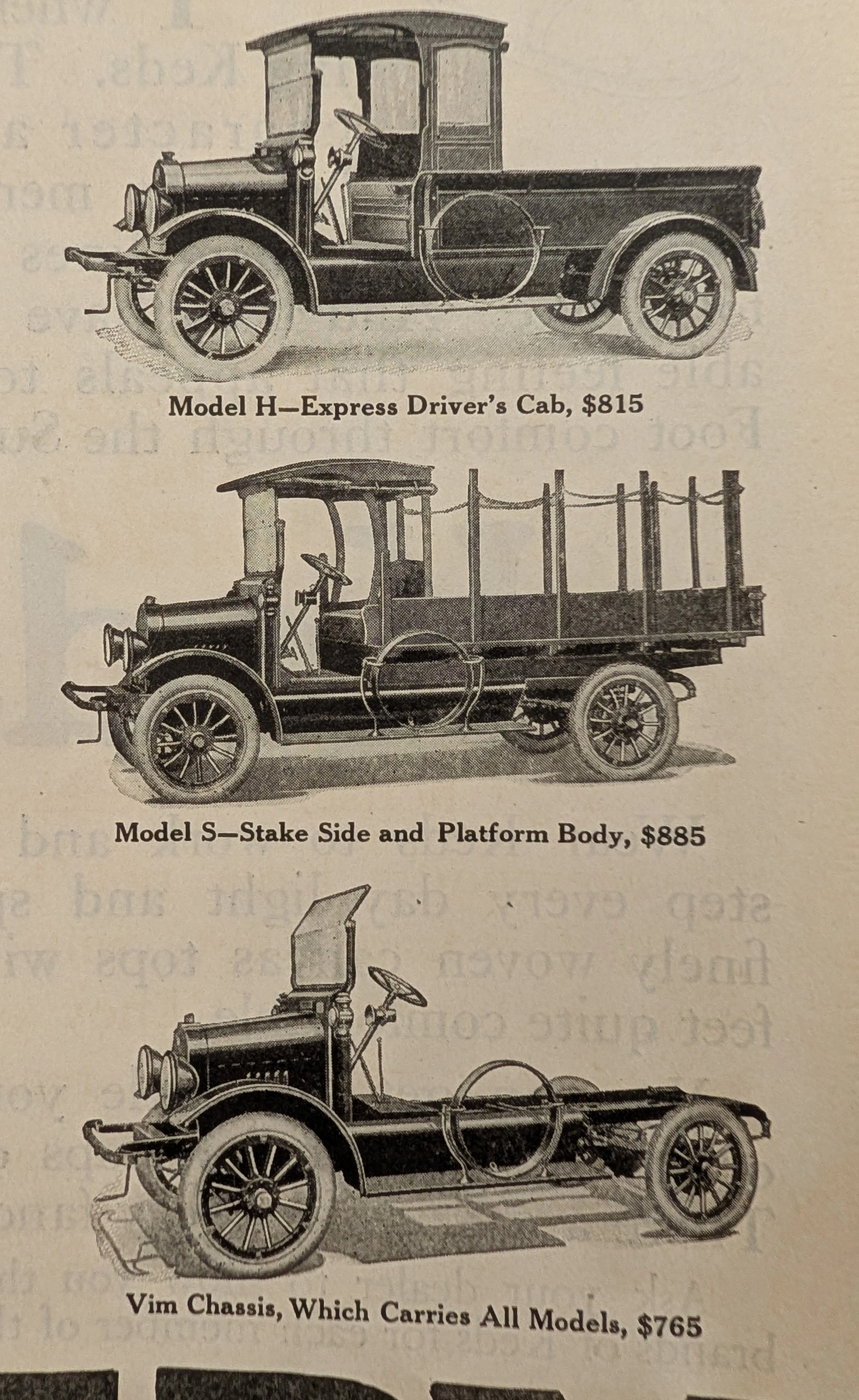 1910s VIM Delivery Car Vintage Advertisement — Thumbnail 6