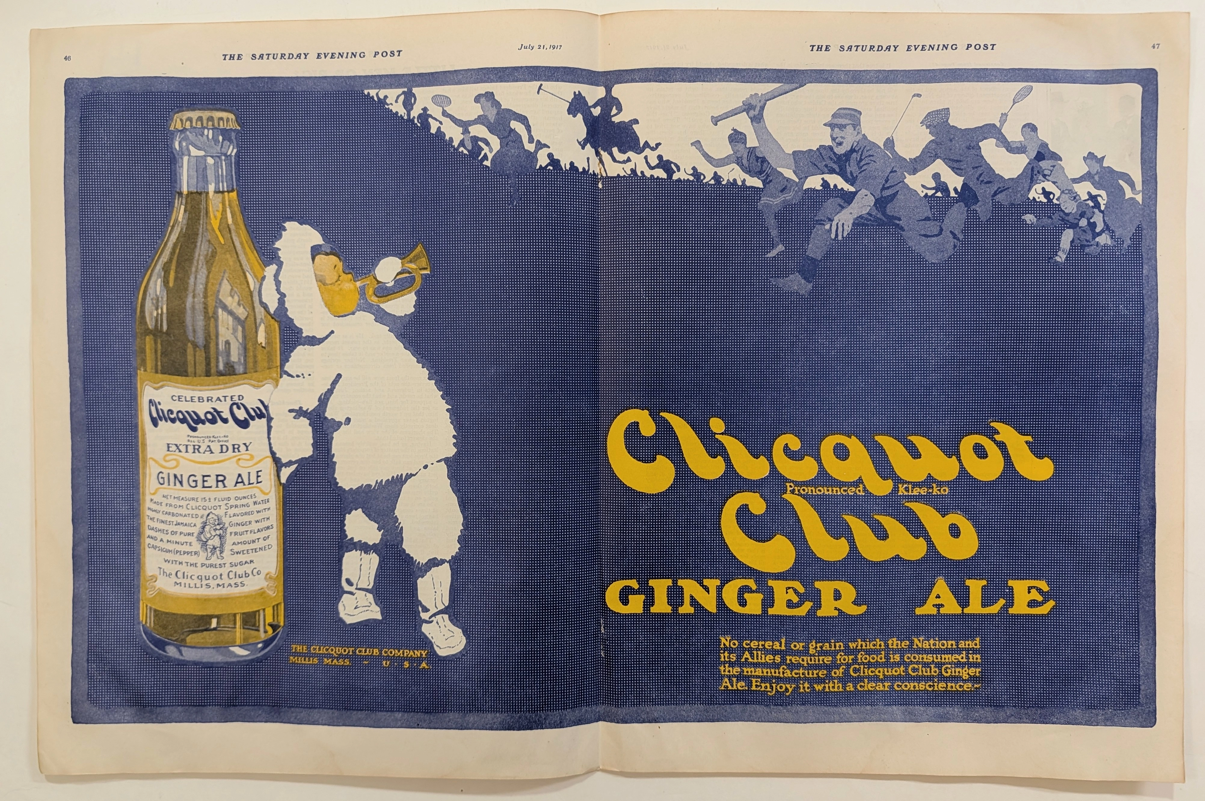 1917 Clicquot Club Extra Dry Ginger Ale Vintage Advertisement (1917) — Class A vintage Lifestyle & Vice
