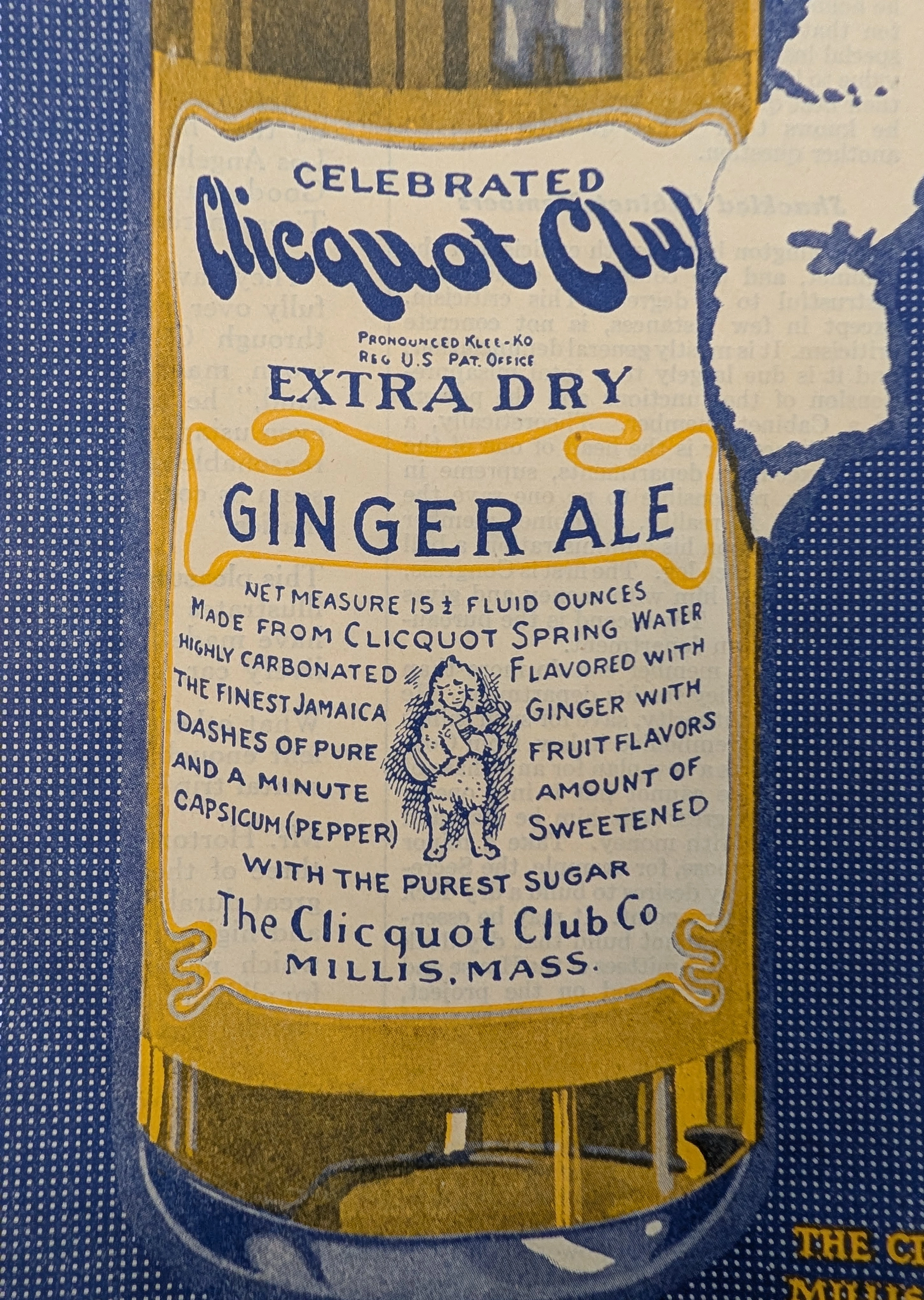 1917 Clicquot Club Extra Dry Ginger Ale Vintage Advertisement — Thumbnail 3