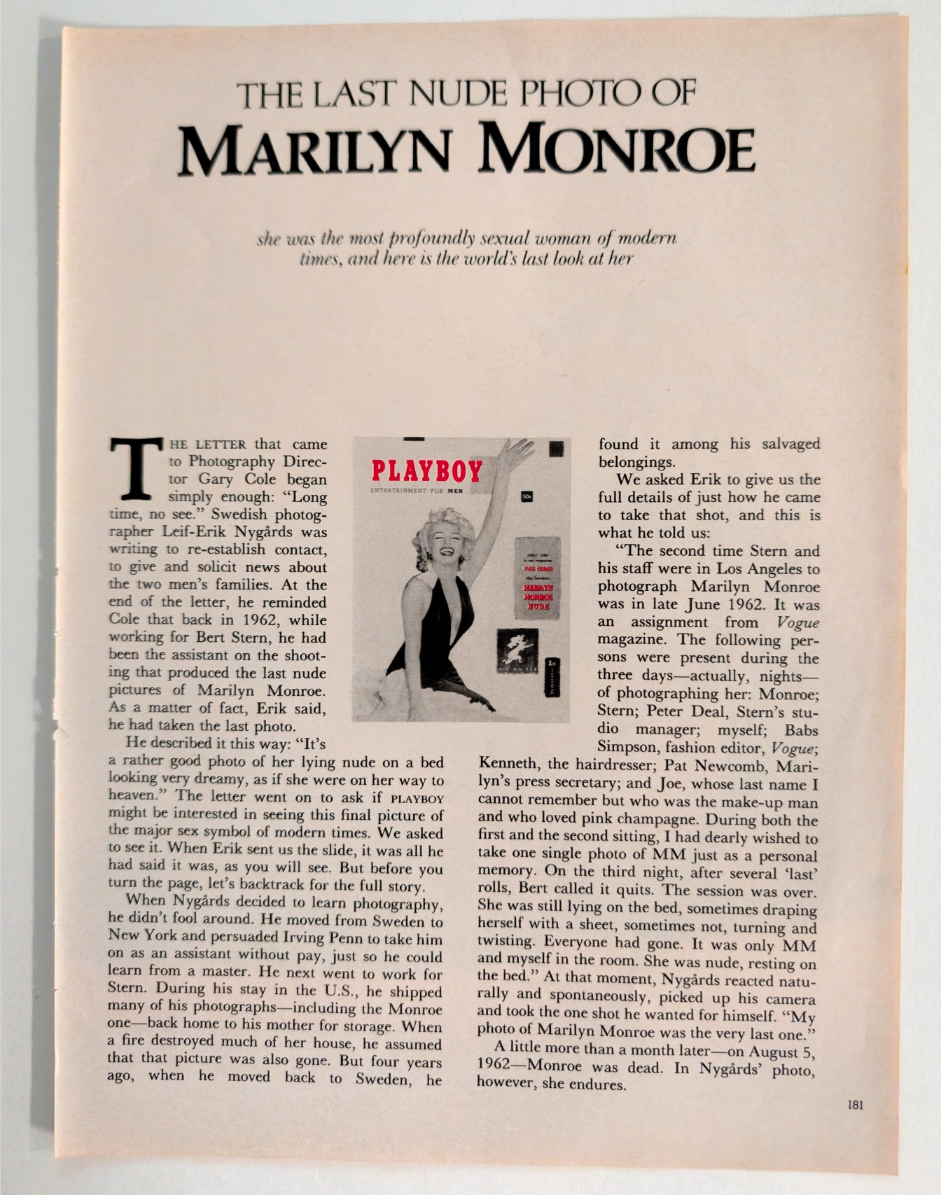 The Final Glimpse of a Legend: The History Behind Marilyn Monroe's Last Nude — detail 4