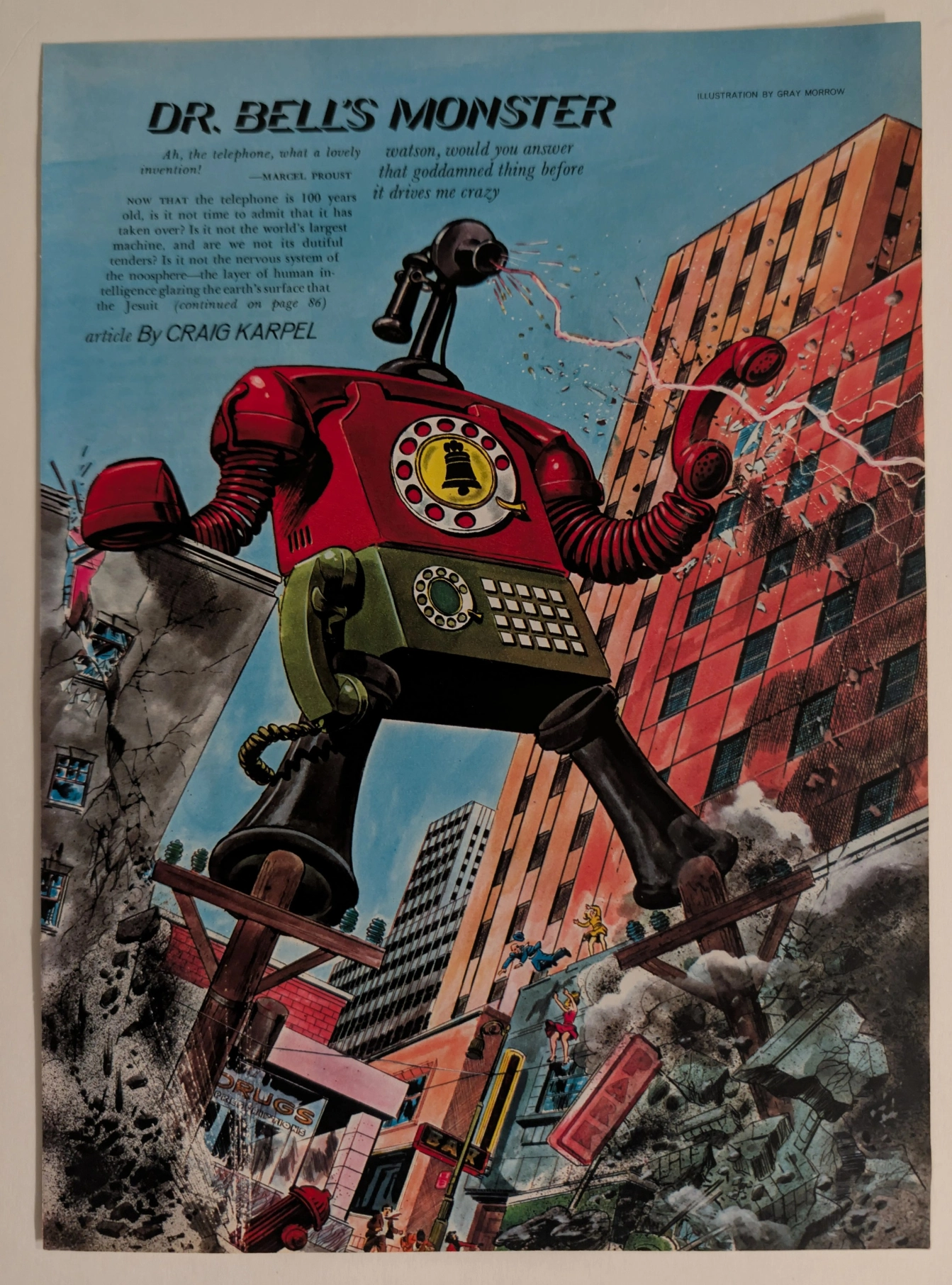 DR. BELL'S MONSTER — The Mechanical Nervous System 机械神经系统 (1976) vintage advertisement — Class B