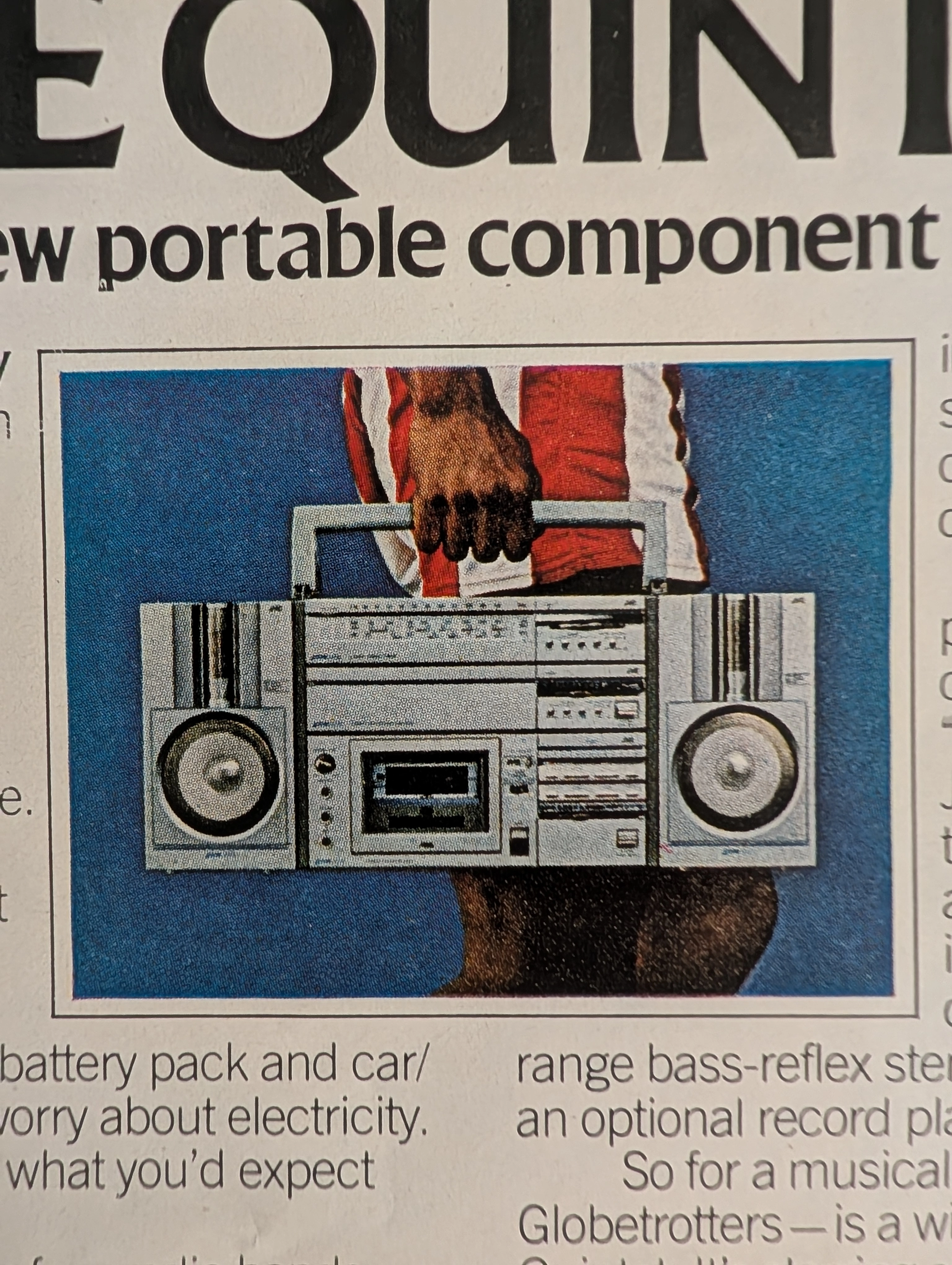 Vintage JVC Quintet Ad: Boombox Art & Harlem Globetrotters | The Record — Thumbnail 2
