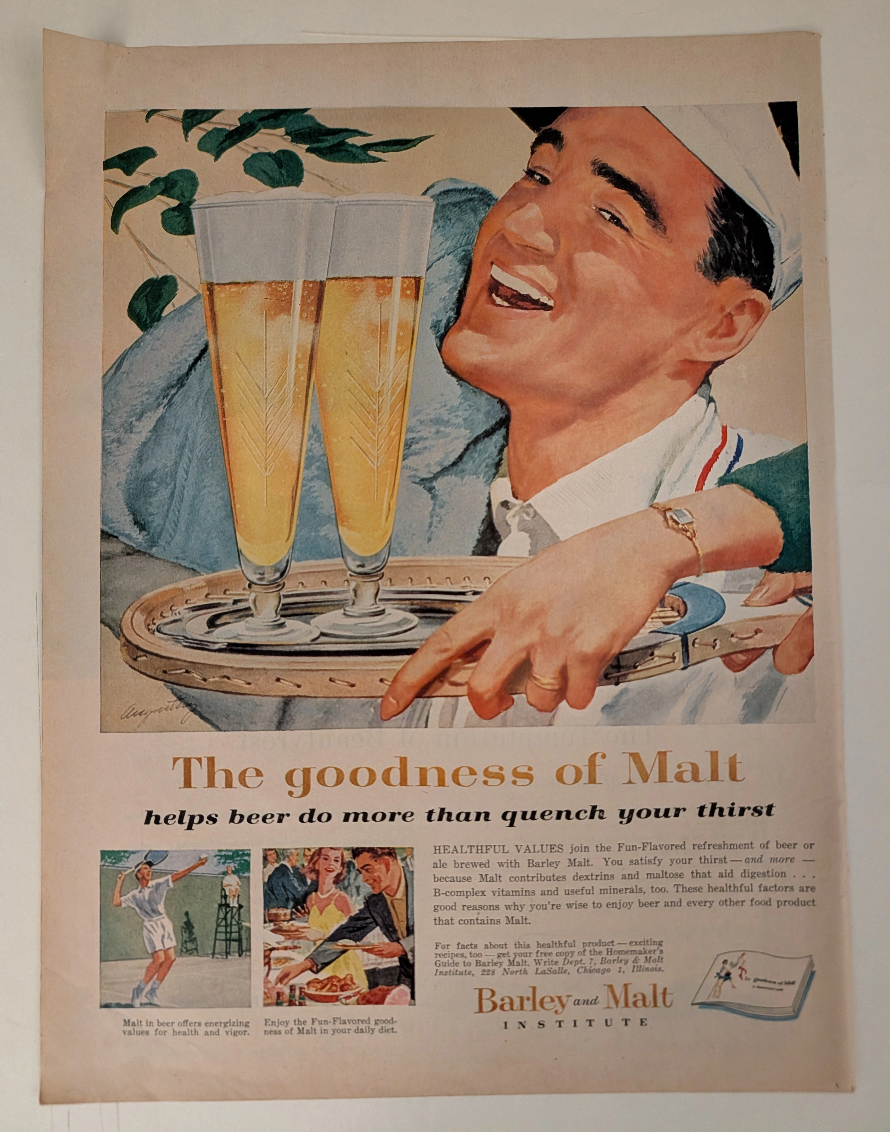 The Time Traveller's Dossier: How a 1959 Beer Ad Turned Alcohol into "Health Food" – โฆษณาสถาบันข้าวบาร์เลย์และมอลต์ ปี 1959 — The Record Institute Journal