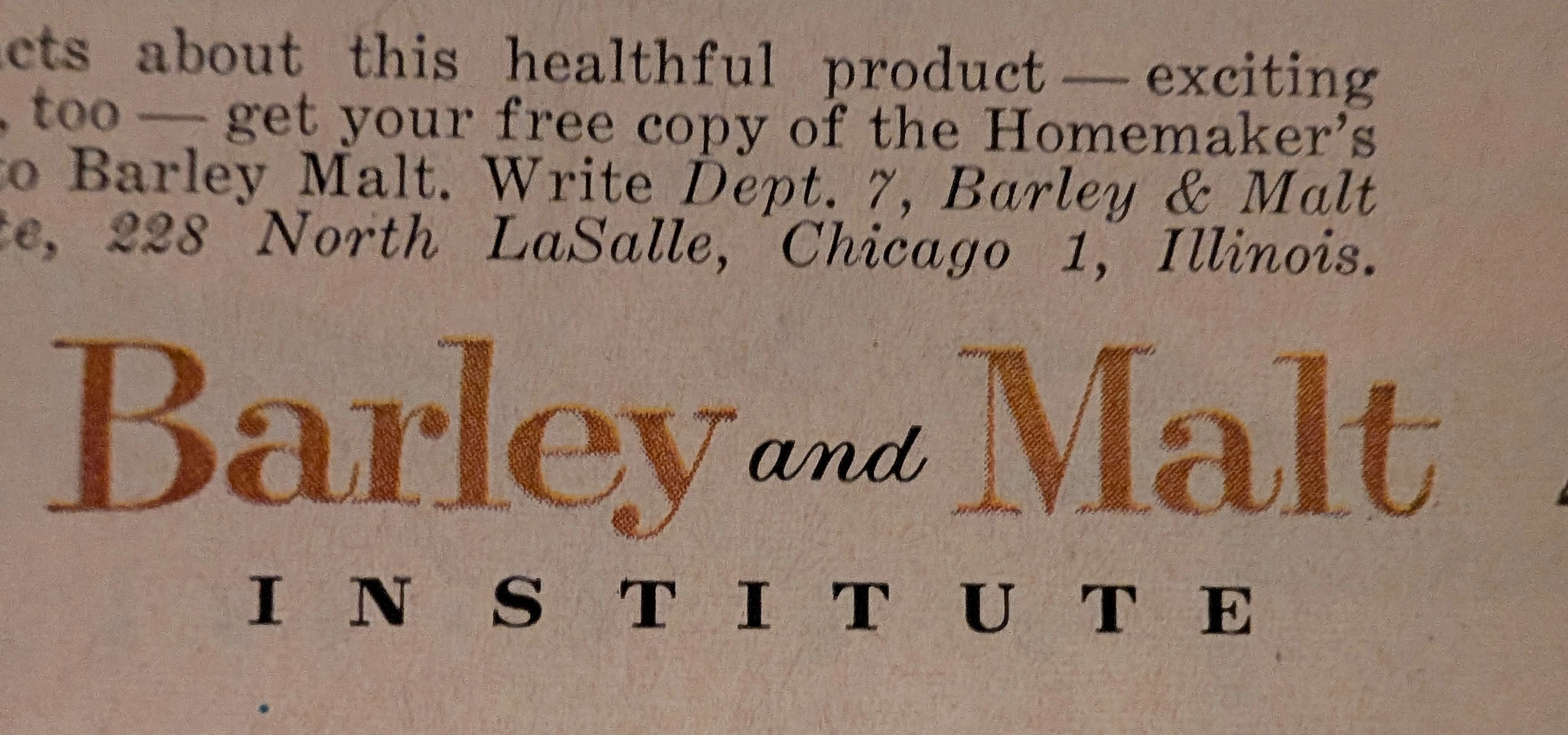 The Time Traveller's Dossier: How a 1959 Beer Ad Turned Alcohol into "Health Food" – Publicité du Barley and Malt Institute de 1959 — detail 5