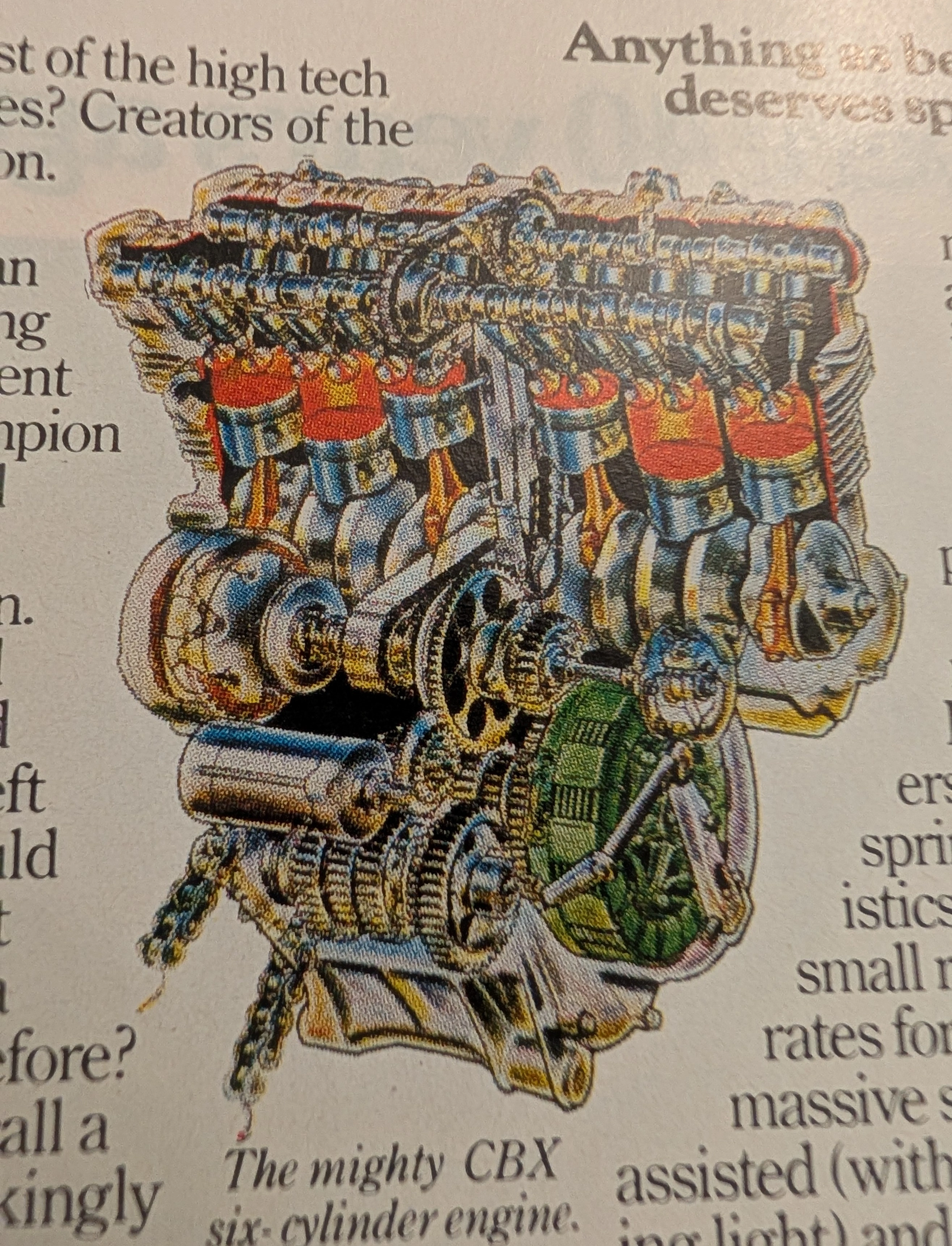 The Time Traveller's Dossier : L'Ingénierie en tant que Beaux-Arts – Publicité Honda CBX de 1981 — detail 2