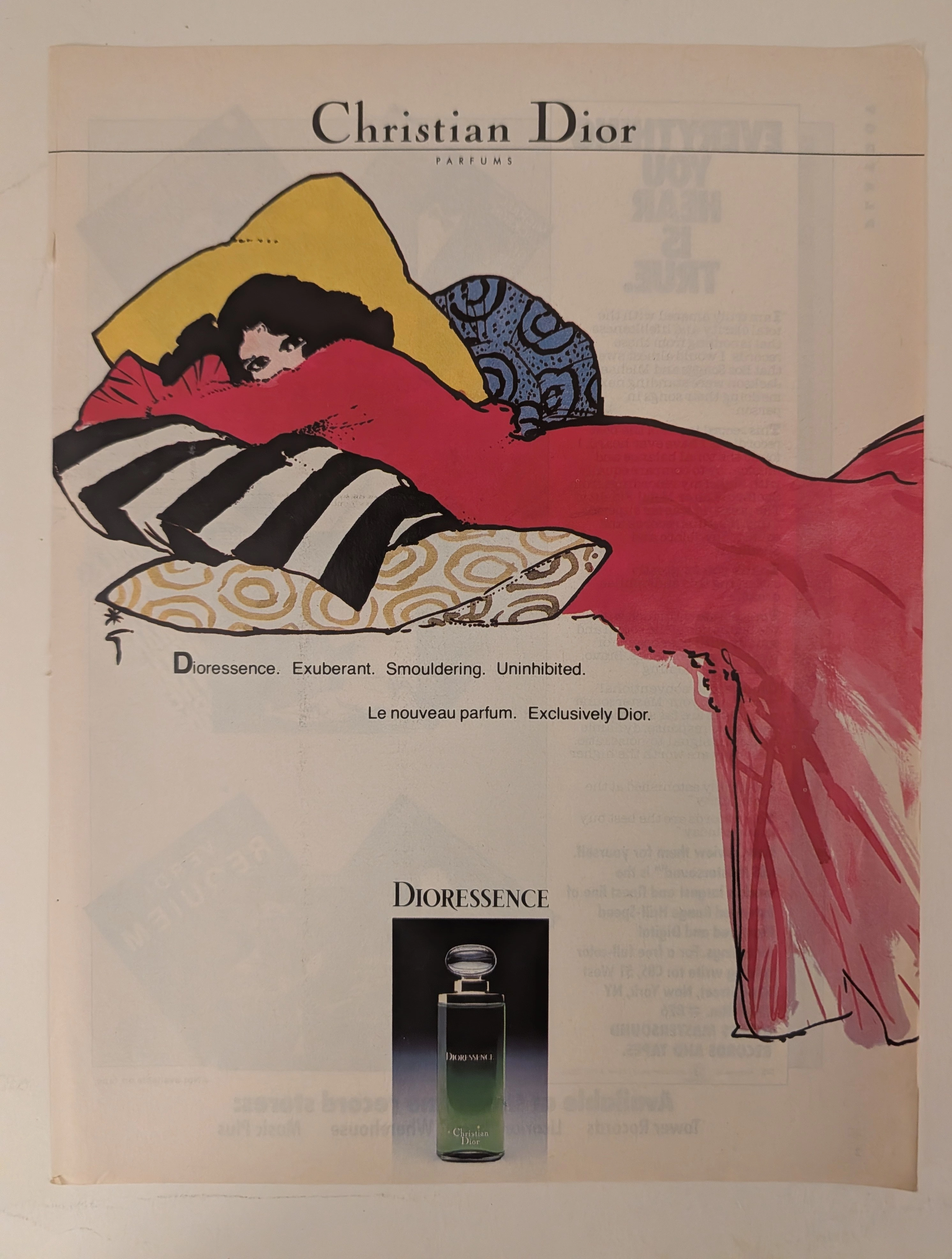 The Time Traveller's Dossier: El Trazo de la Seducción – Anuncio de Christian Dior "Dioressence" de la década de 1970