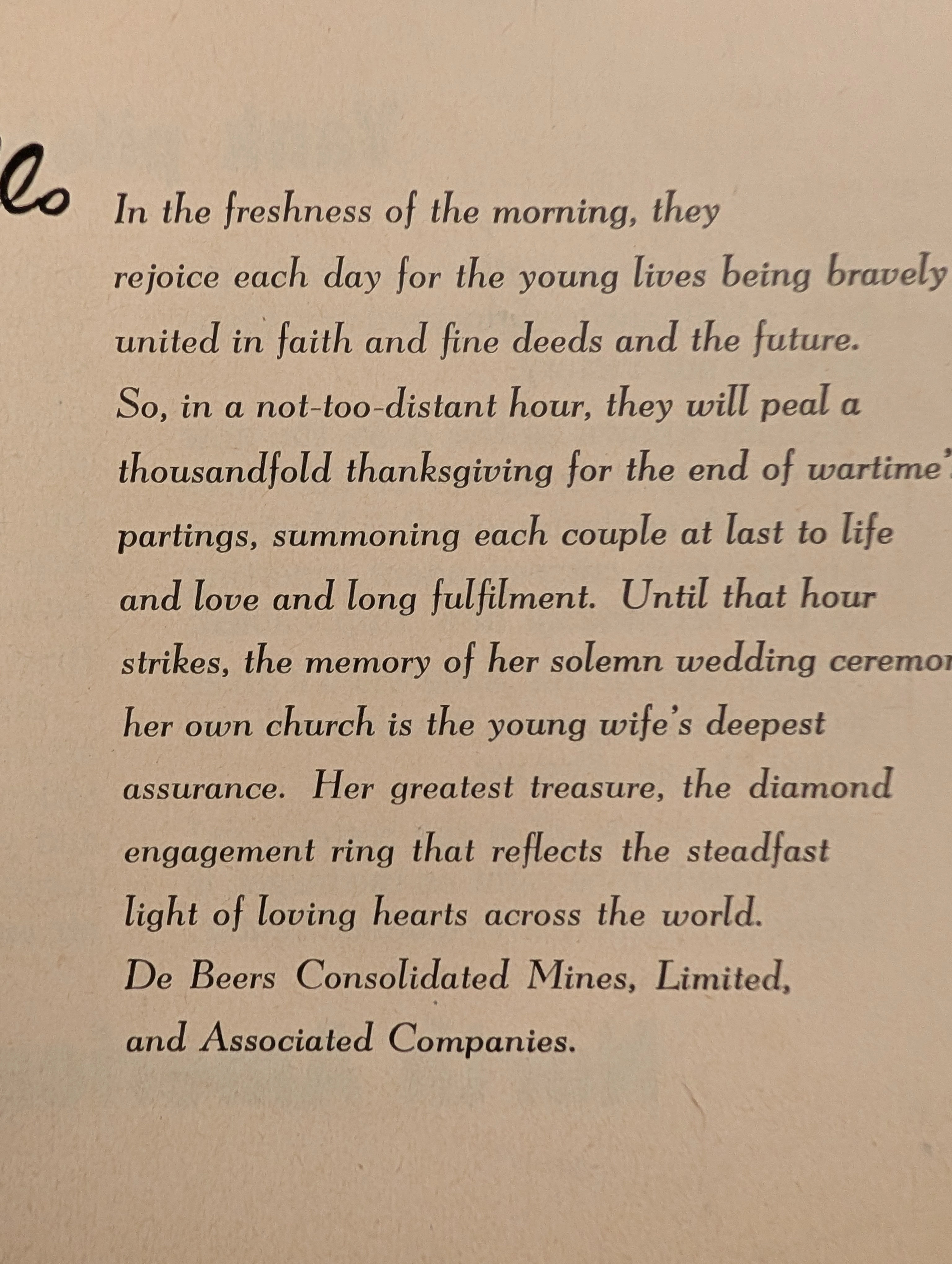 The Time Traveller's Dossier: The Architecture of Eternity – De Beers "Glory of Bells" Advertisement (Circa early 1940s) — detail 5