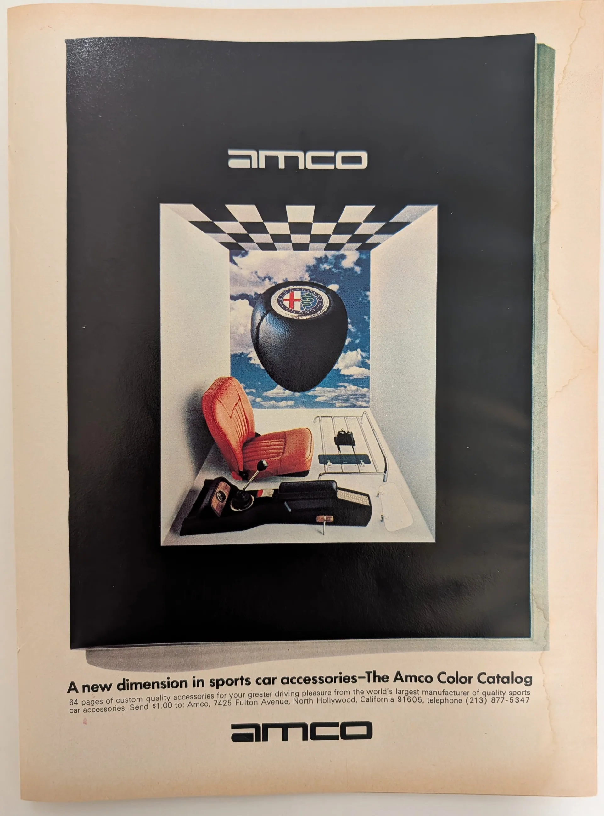 1970s Amco sports car accessories catalog vintage advertisement