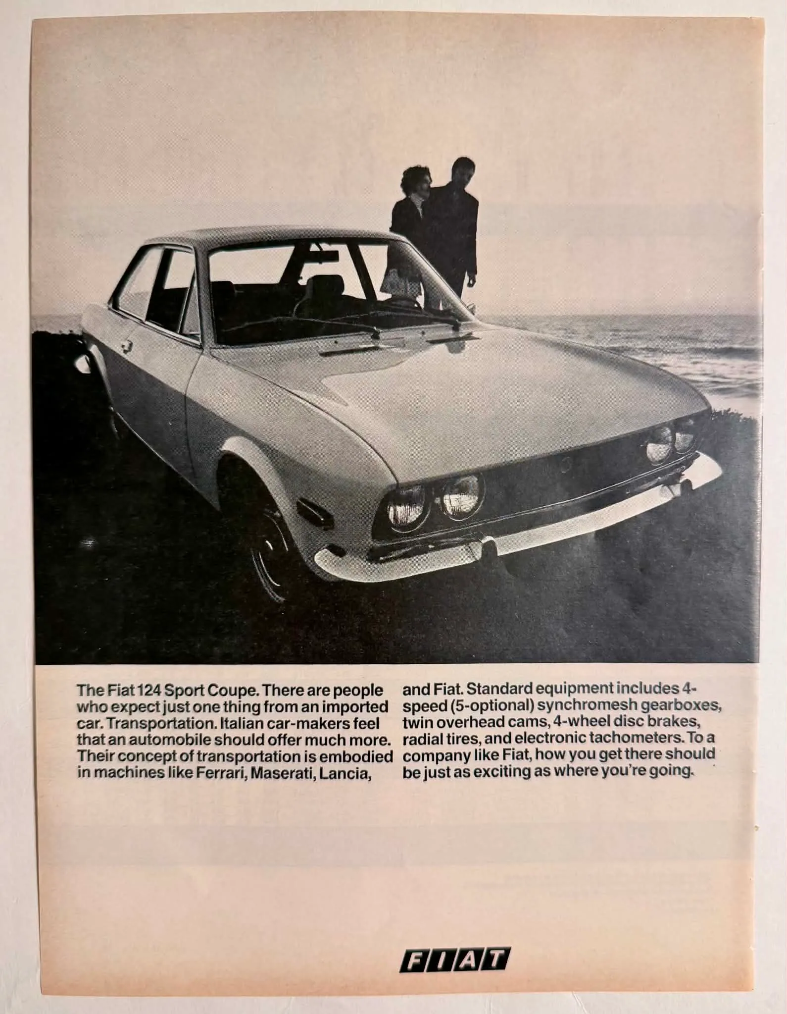 1970 Fiat 124 Sport Coupe vintage advertisement