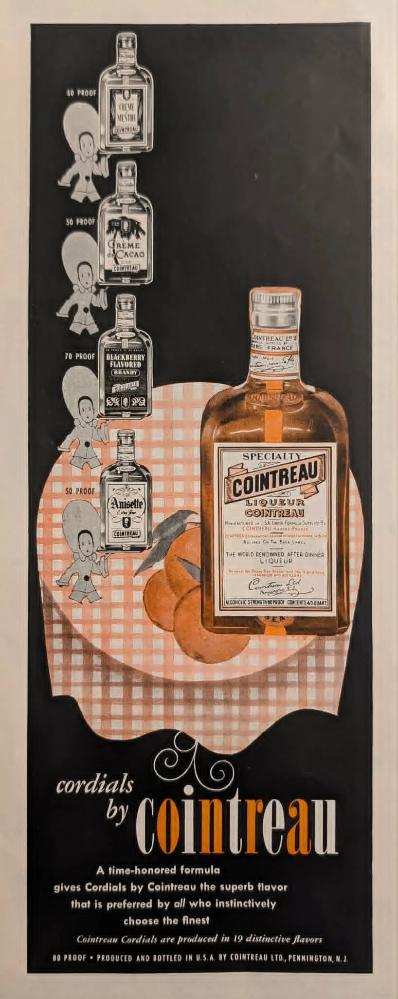 c. 1950s Cointreau Liqueur vintage advertisement.