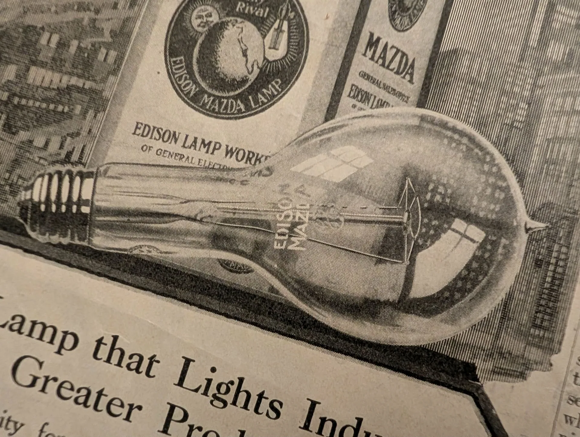 1918 Edison MAZDA Lamp Vintage Adve — The Record Institute