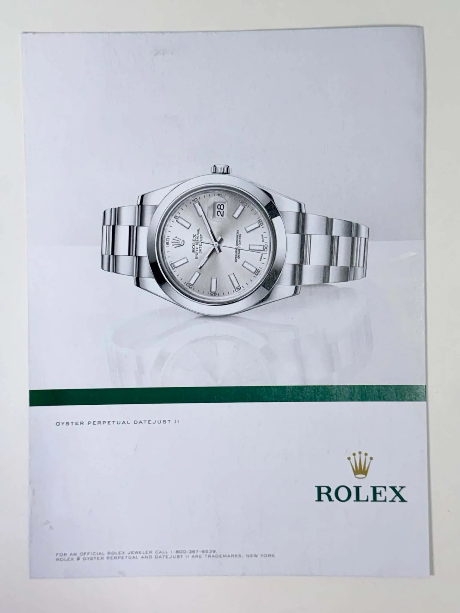 2010 Rolex Oyster Perpetual Datejust II vintage advertisement