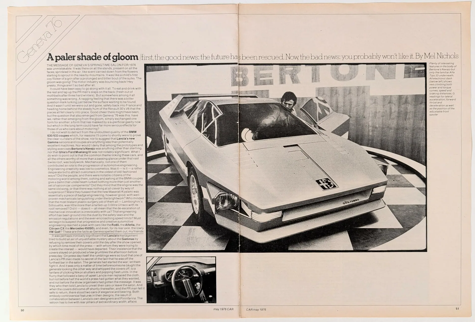 The Time Traveller's Dossier : 1976 Bertone Navajo - Design's Crisis
