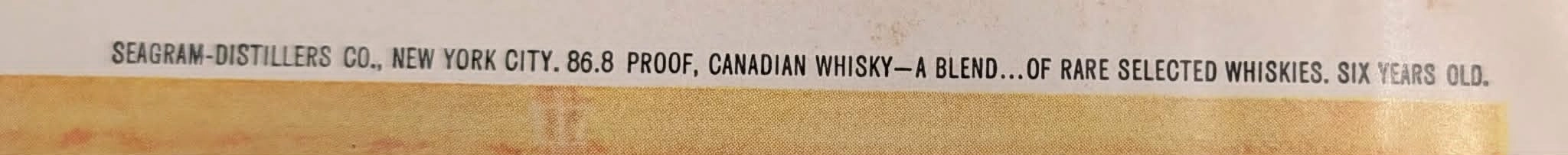 1959 Seagram's V.O. Canadian Whisky Vintage Advertisement — Thumbnail 4