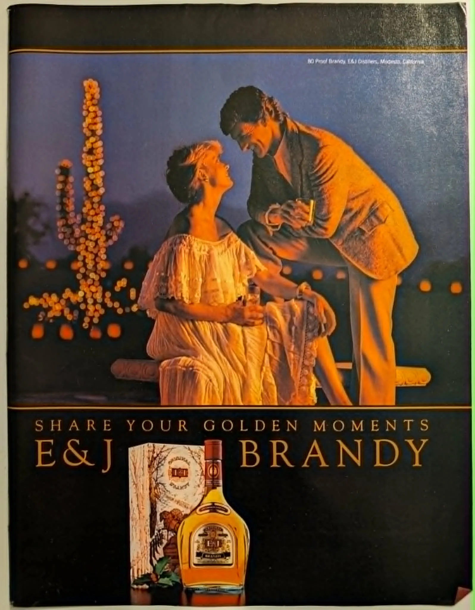 1980s E&J Brandy Original Extra Smooth vintage advertisement