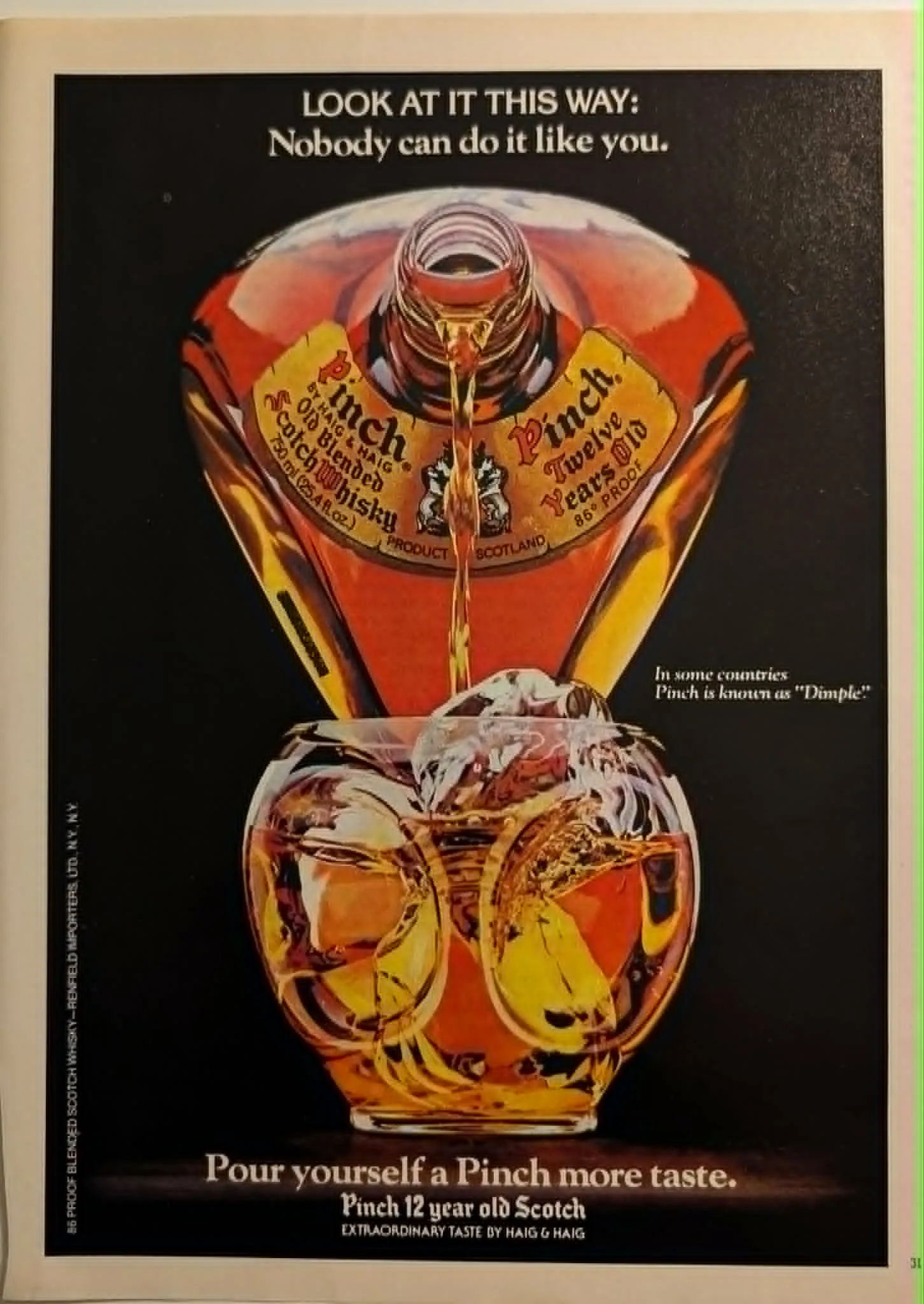 1980s Haig & Haig Pinch 12 Year Old Scotch vintage advertisement