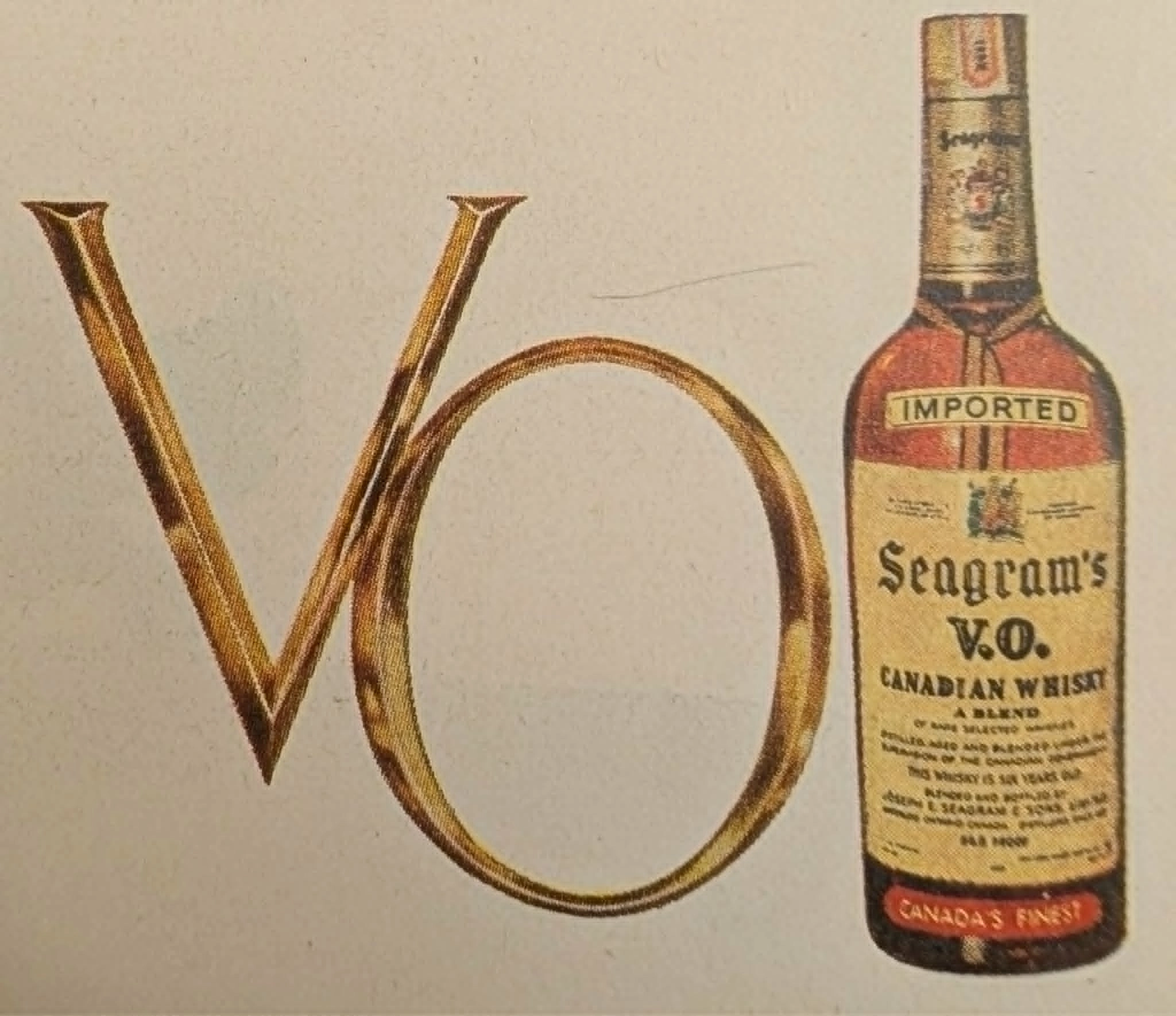 1959 Seagram's V.O. Canadian Whisky Vintage Advertisement — Thumbnail 2
