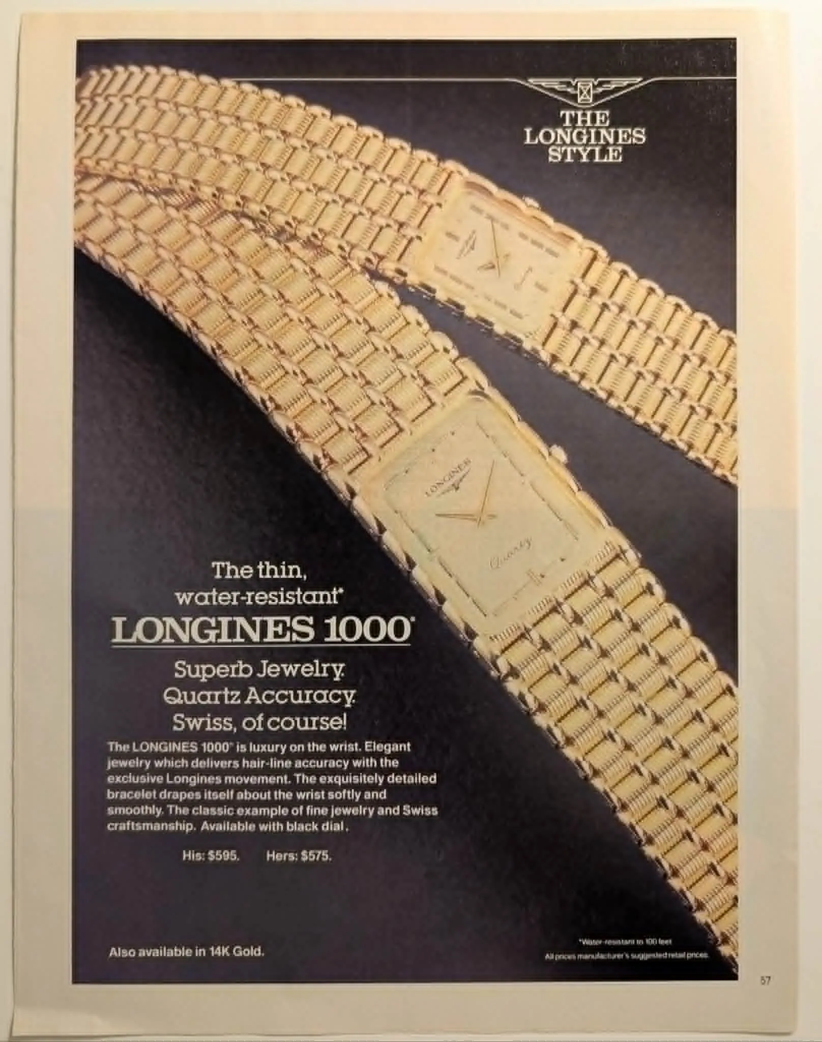 Circa 1980 Longines 1000 Quartz Vin — The Record Institute