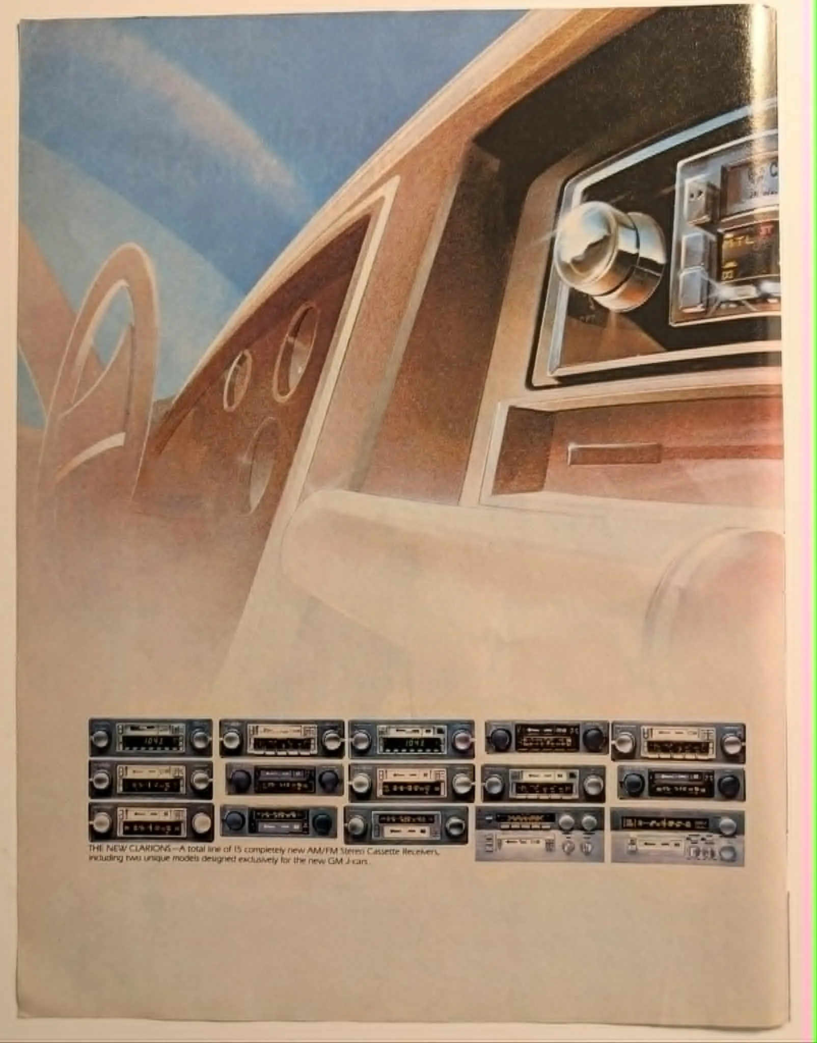  1980s Clarion AM/FM Stereo Cassette Receivers vintage advertisement