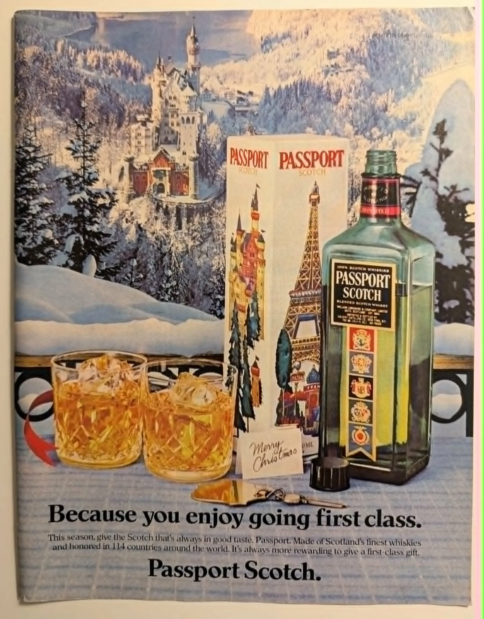 Circa 1975 Passport Scotch Blended Whisky vintage advertisement