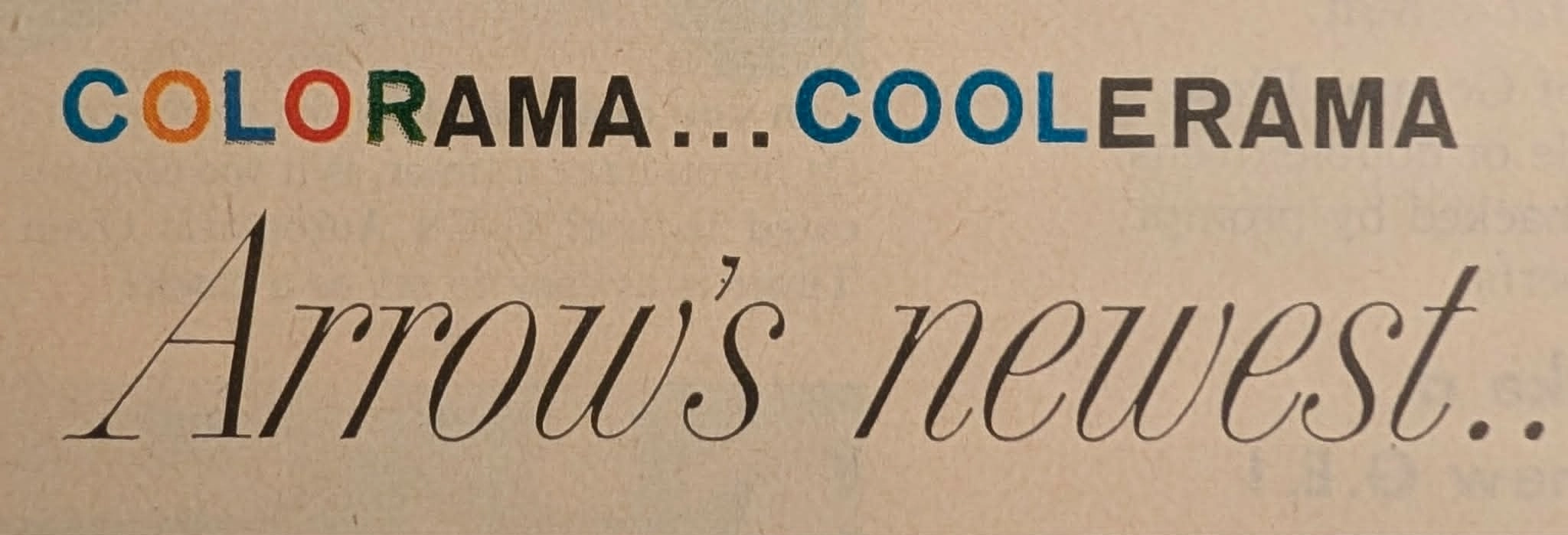 1957 Arrow "Air-Conditioned" Colorama & Coolerama Vintage Advertisement — Thumbnail 2