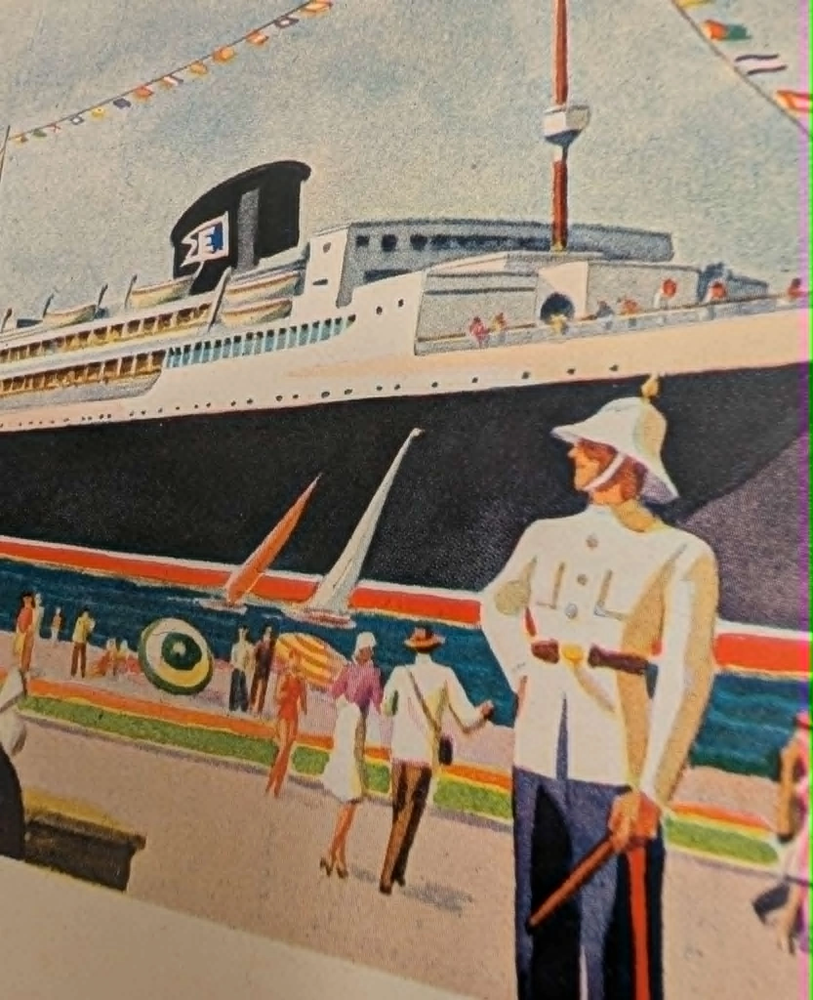1947 โฆษณาวินเทจ Eastern Steamship Lines S.S. Yarmouth ล่องเรือไปแนสซอ — ภาพย่อที่ 4