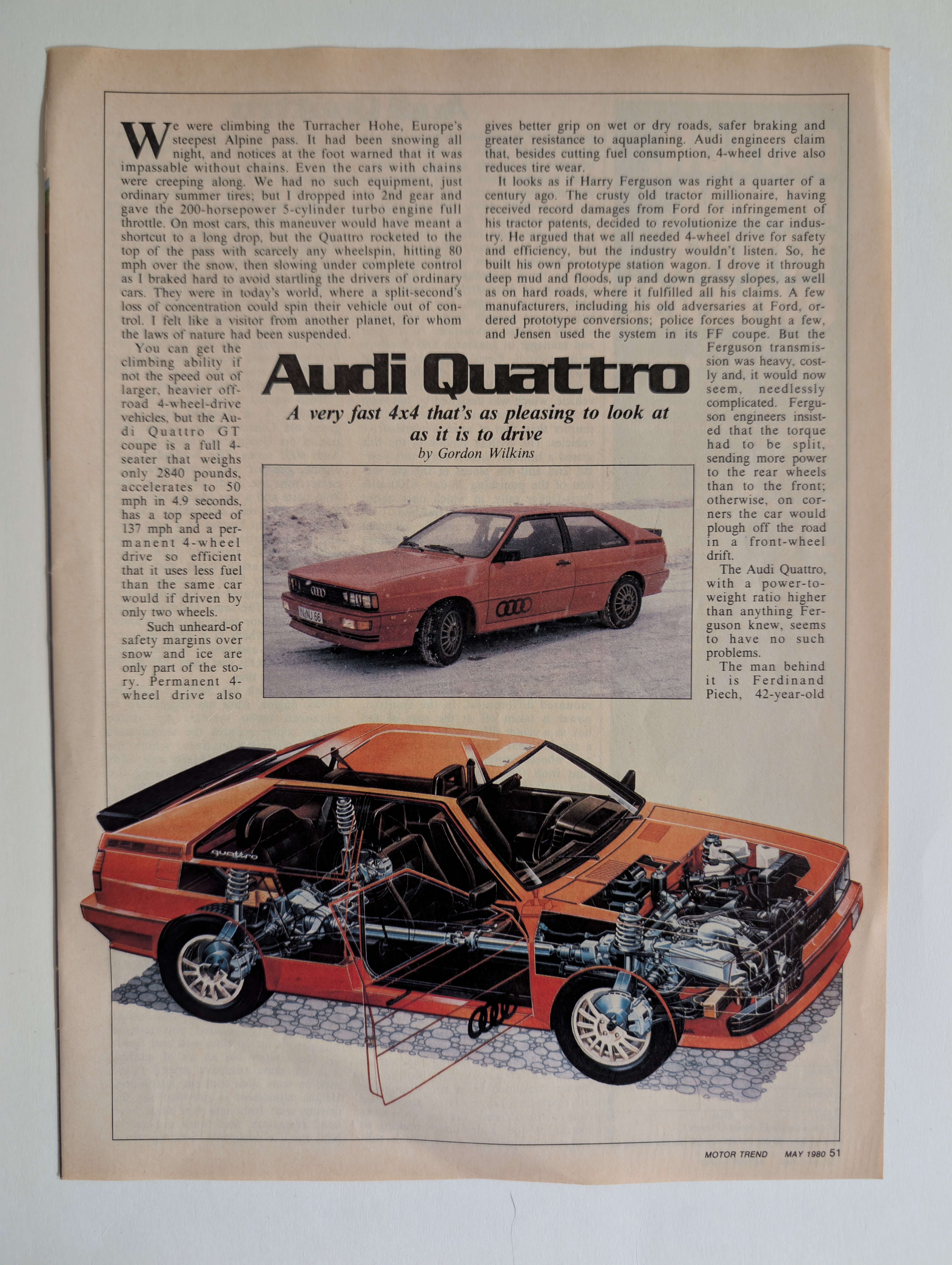 Audi Quattro "Ur-Quattro" Technical Cutaway & First Drive (1980) — Class SSS vintage Automotive