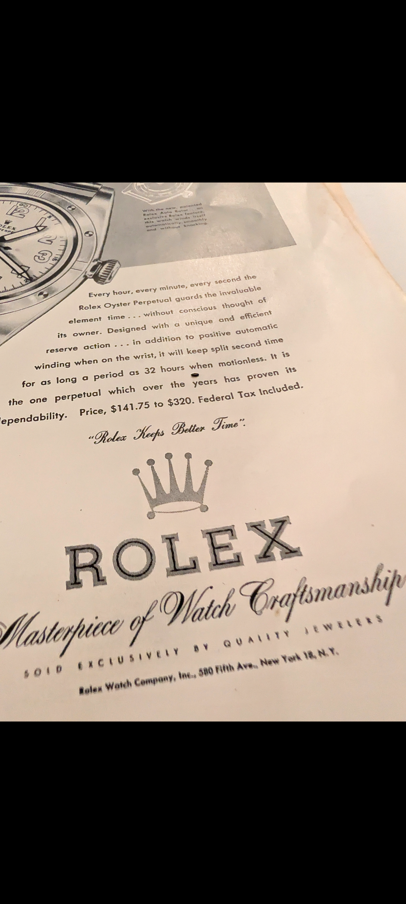 Rolex "Perpetually Yours" — detail 2