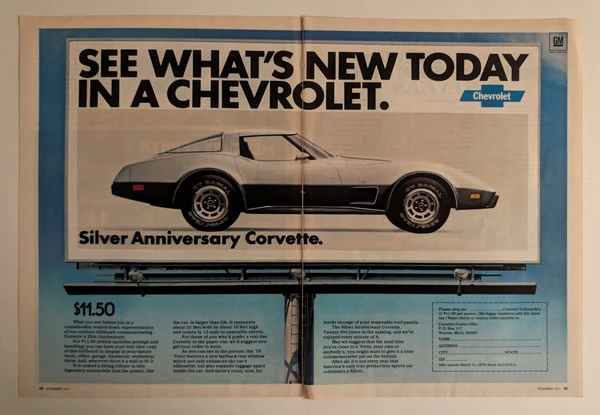 Chevrolet Corvette "Silver Anniversary" Billboard Campaign