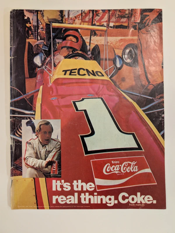 Coca-Cola "It's the Real Thing" Racing Ad (Tecno F2)