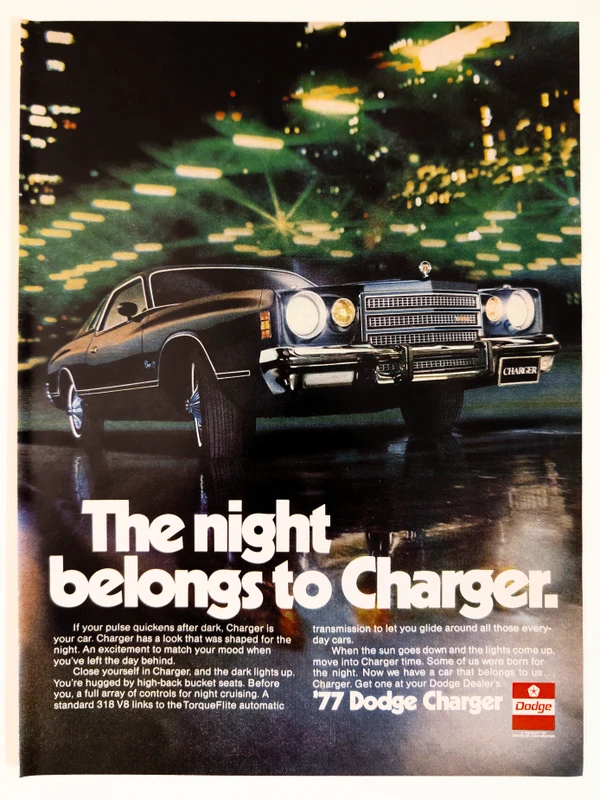 Dodge Charger SE (1977) "The Night Belongs to Charger"