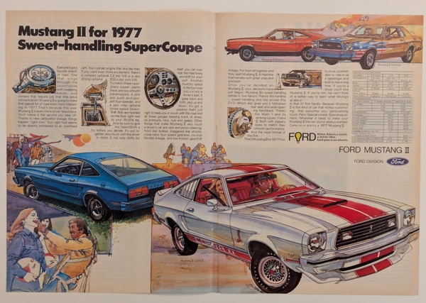 Ford Mustang II (1977) "Sweet-handling SuperCoupe" (Featuring Cobra II)